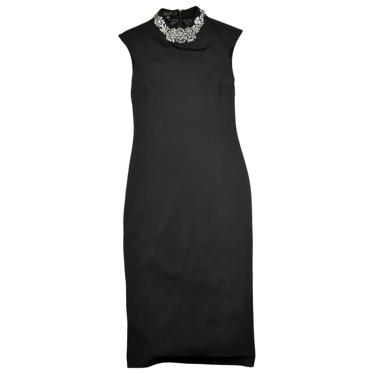 Ted Baker Black Embellished Collar Dress Size 2 UK 10 Jewelled Party by Ted Baker – | RewearableUK