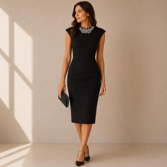 Ted Baker Black Embellished Collar Dress Size 2 UK 10 Party by Ted Baker – DRESSING | RewearableUK
