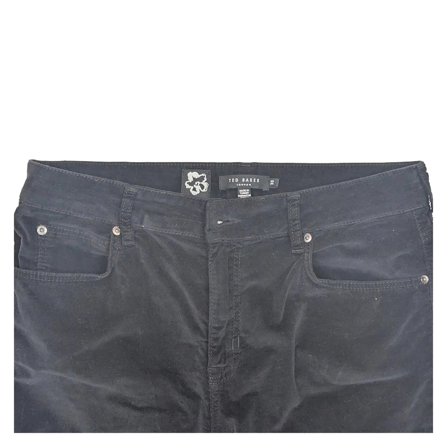 Ted Baker Black Needlecord Trousers Men's W30 Slim Fit Velvet Touch Jeans Style by Ted Baker – | RewearableUK