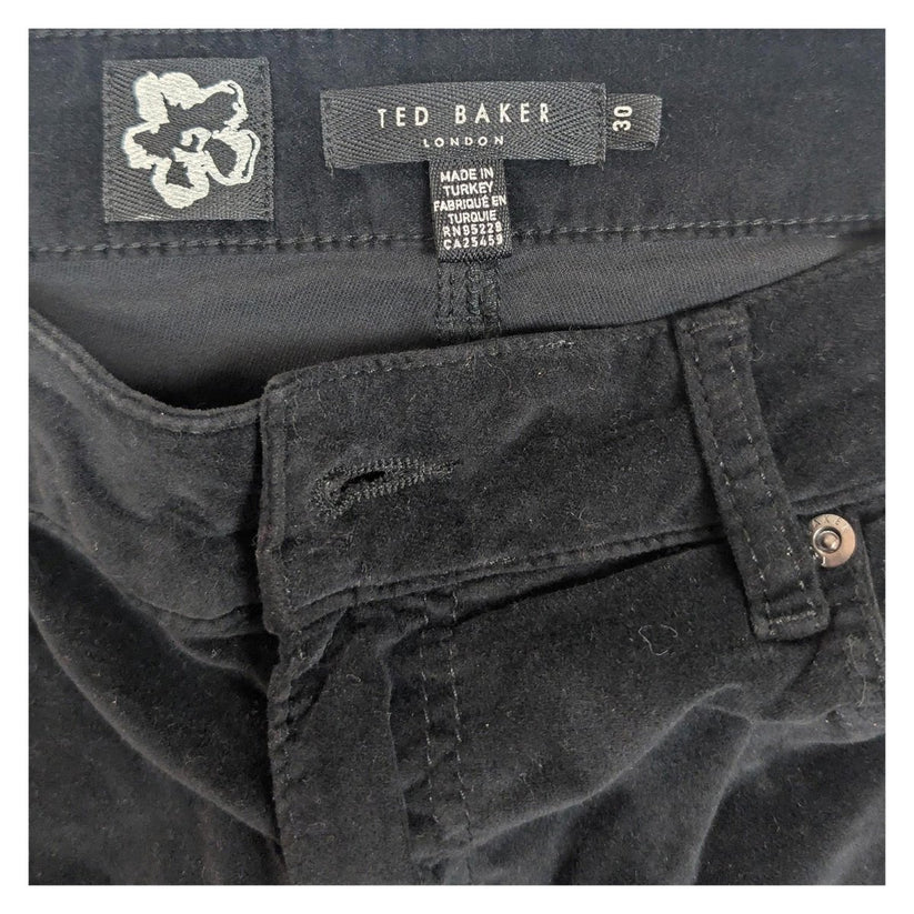 Ted Baker Black Needlecord Trousers Men's W30 Slim Fit Velvet Touch Jeans Style by Ted Baker – | RewearableUK