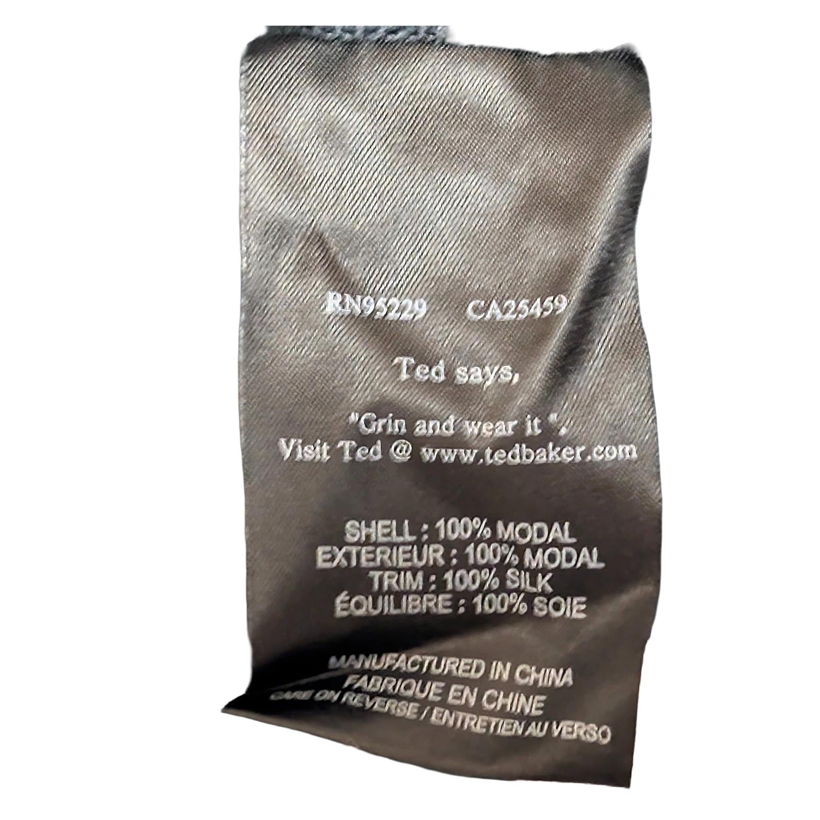 Ted Baker Black Silk Trim Cami Top Size 3 (UK 12) Modal Ruched Vest Sleeveless by Ted Baker – | RewearableUK