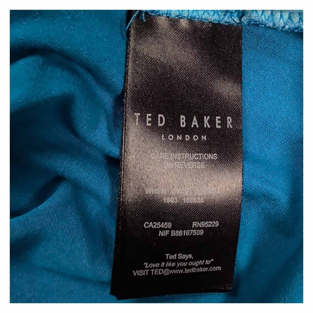 Ted Baker Blue Floral T-Shirt Size 5 UK 16 Viscose Stretch Made Portugal – product photo 5 | RewearableUK