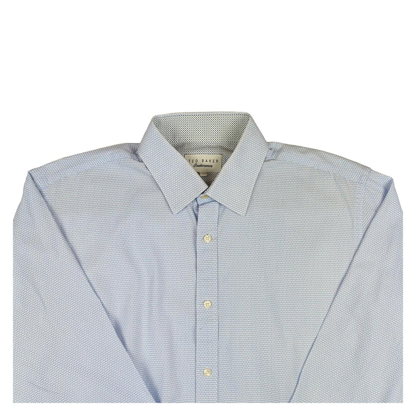 Ted Baker Ted Baker Blue Men's Shirt Size 16 Slim Fit Long Sleeve Smart Casual shirt RewearableUK