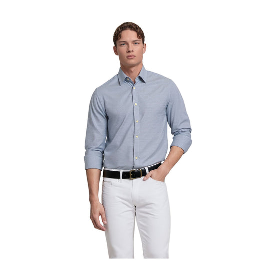 Ted Baker Ted Baker Blue Men's Shirt Size 16 Slim Fit Long Sleeve Smart Casual shirt RewearableUK