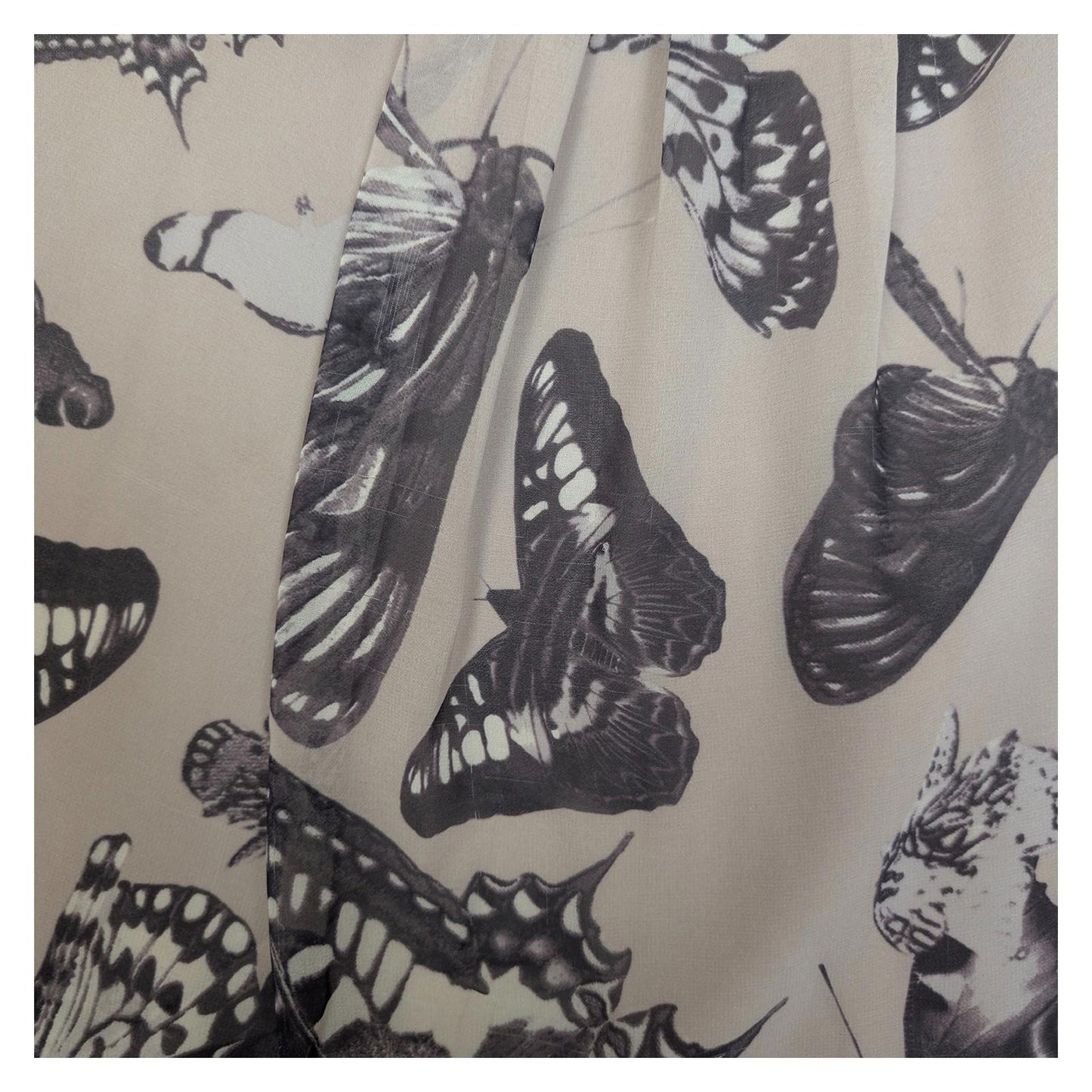 Ted Baker Capra Butterfly Print Top Size 2 UK 10 Nude Pink Flutter Sleeve Blouse by Ted Baker – | RewearableUK