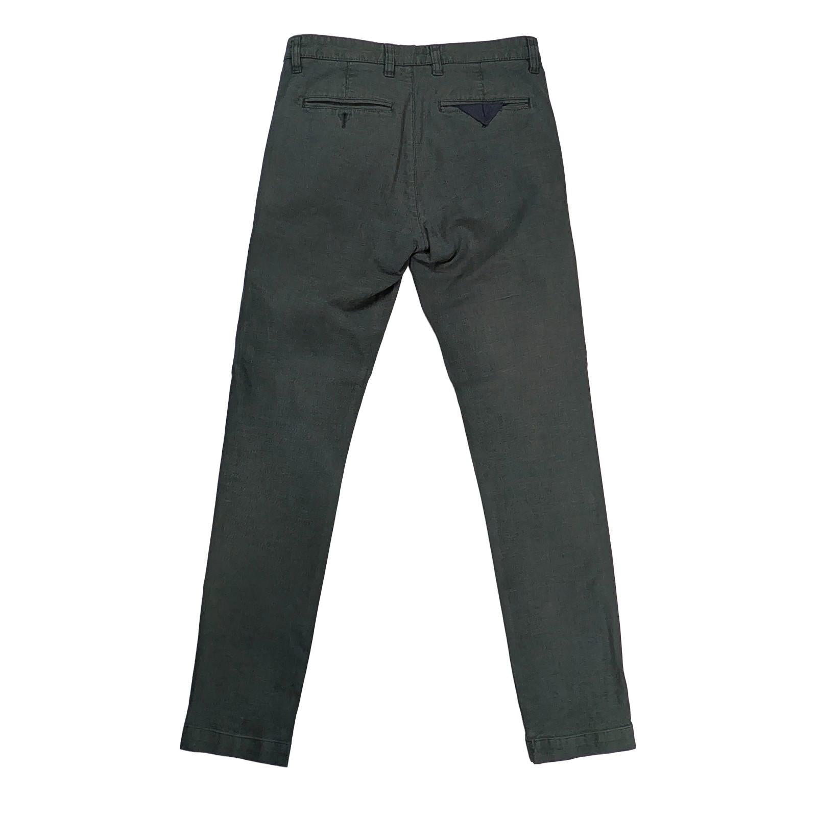 Ted Baker Chino Trousers Men's Size 28 R Dark Green Textured Cotton Slim Fit Sma by Baker – | RewearableUK