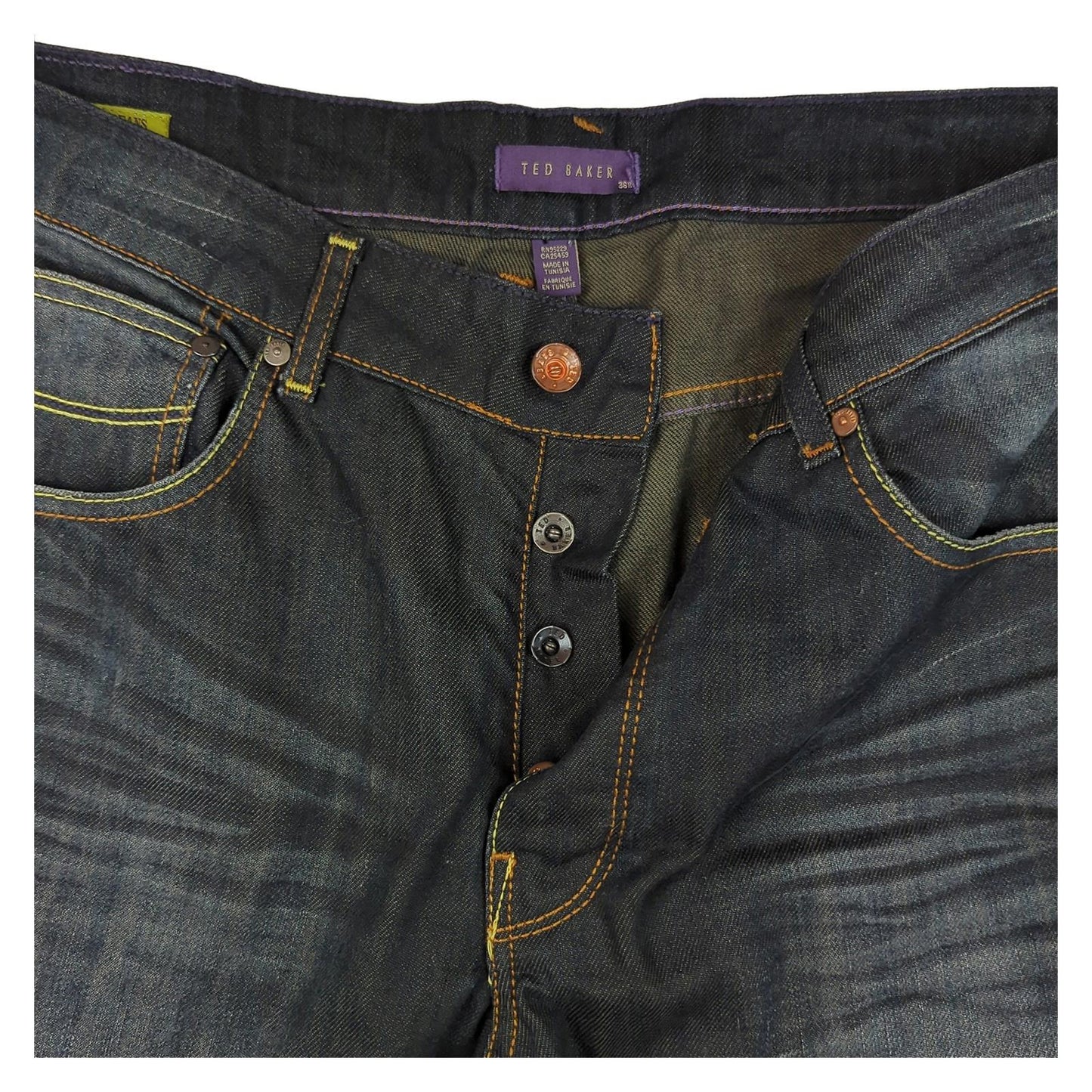 Ted Baker Ted Baker Dixie Deans Jeans Mens W36 Regular Dark Blue Denim Trousers Used JEANS RewearableUK
