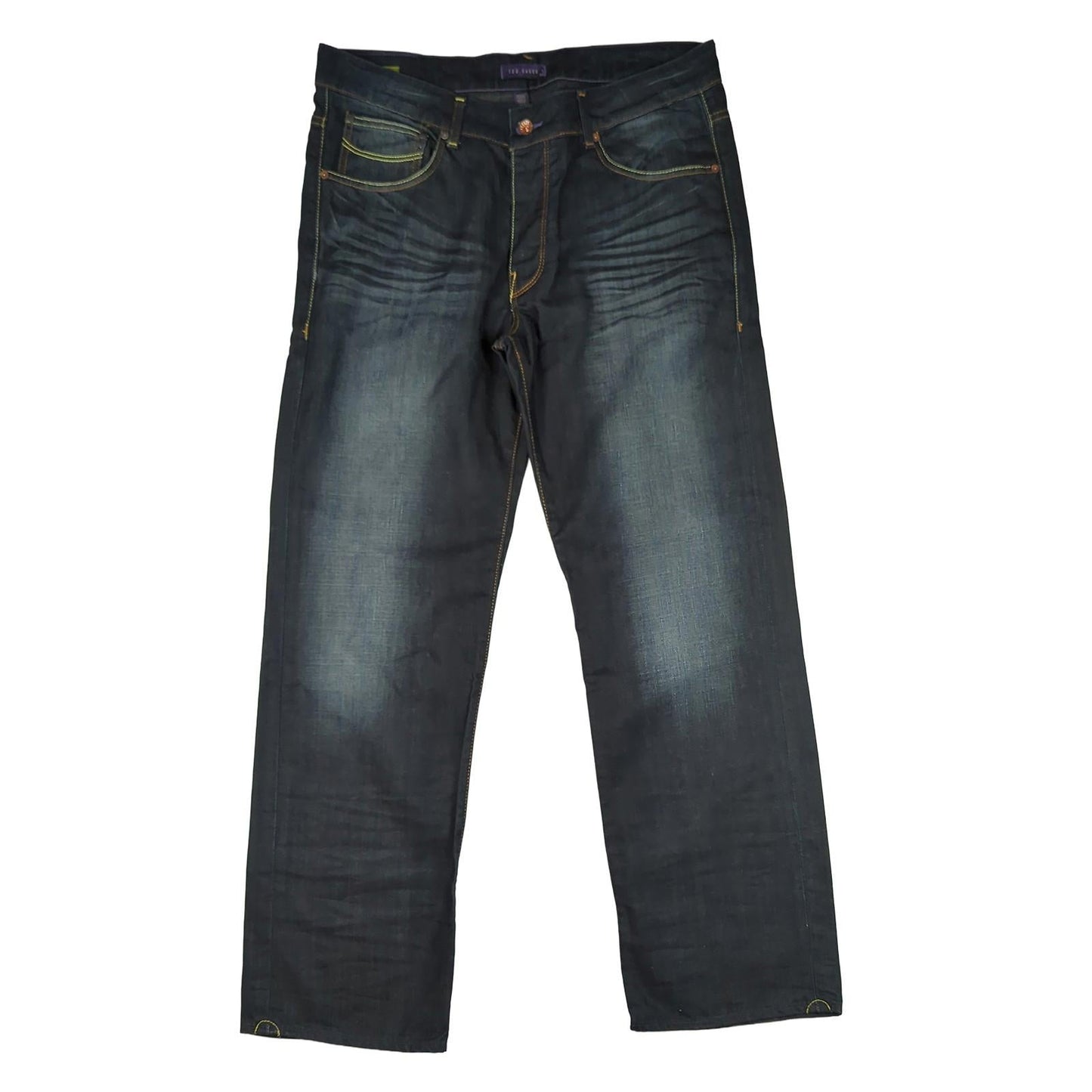 Ted Baker Ted Baker Dixie Deans Jeans Mens W36 Regular Dark Blue Denim Trousers Used JEANS RewearableUK