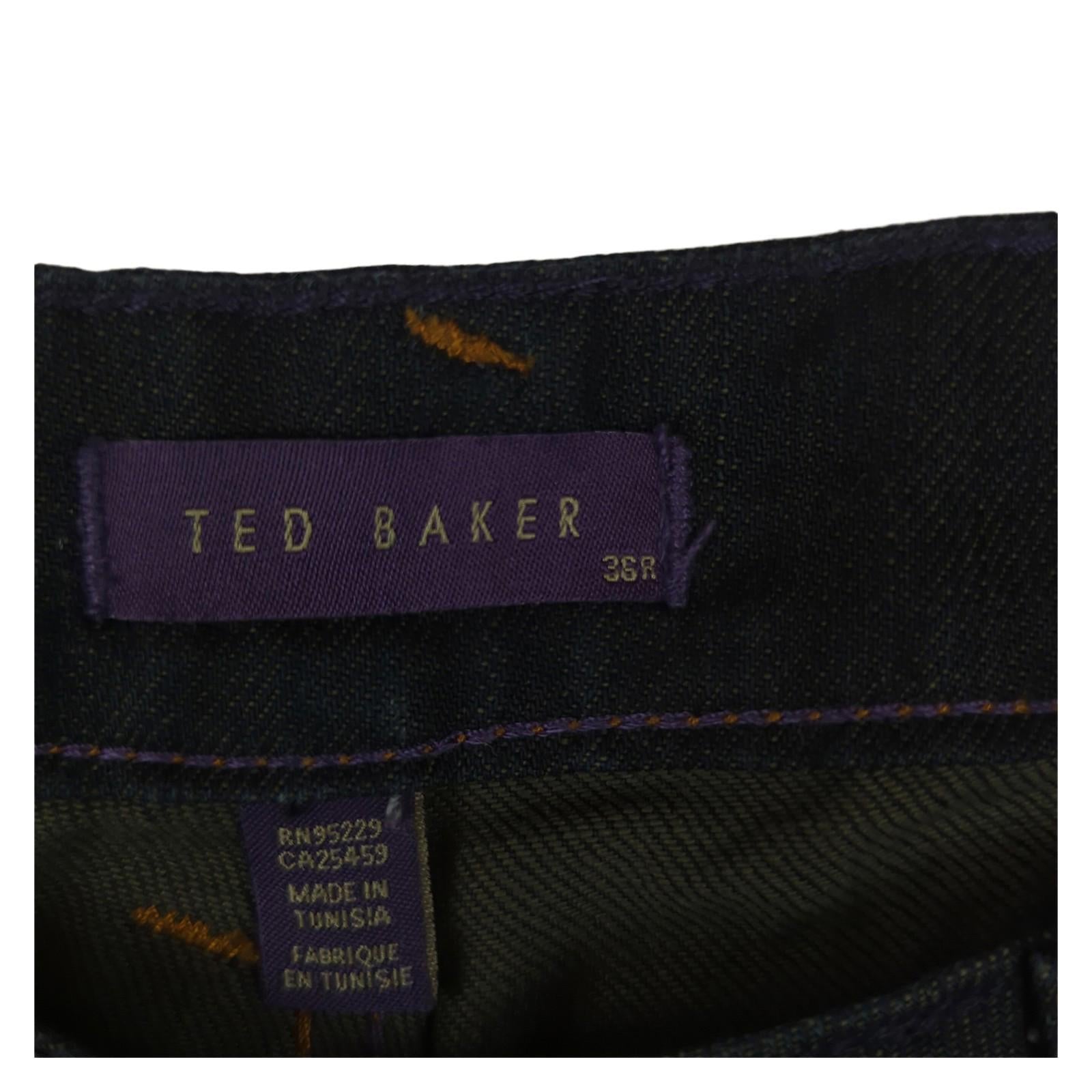 Ted Baker Ted Baker Dixie Deans Jeans Mens W36 Regular Dark Blue Denim Trousers Used JEANS RewearableUK