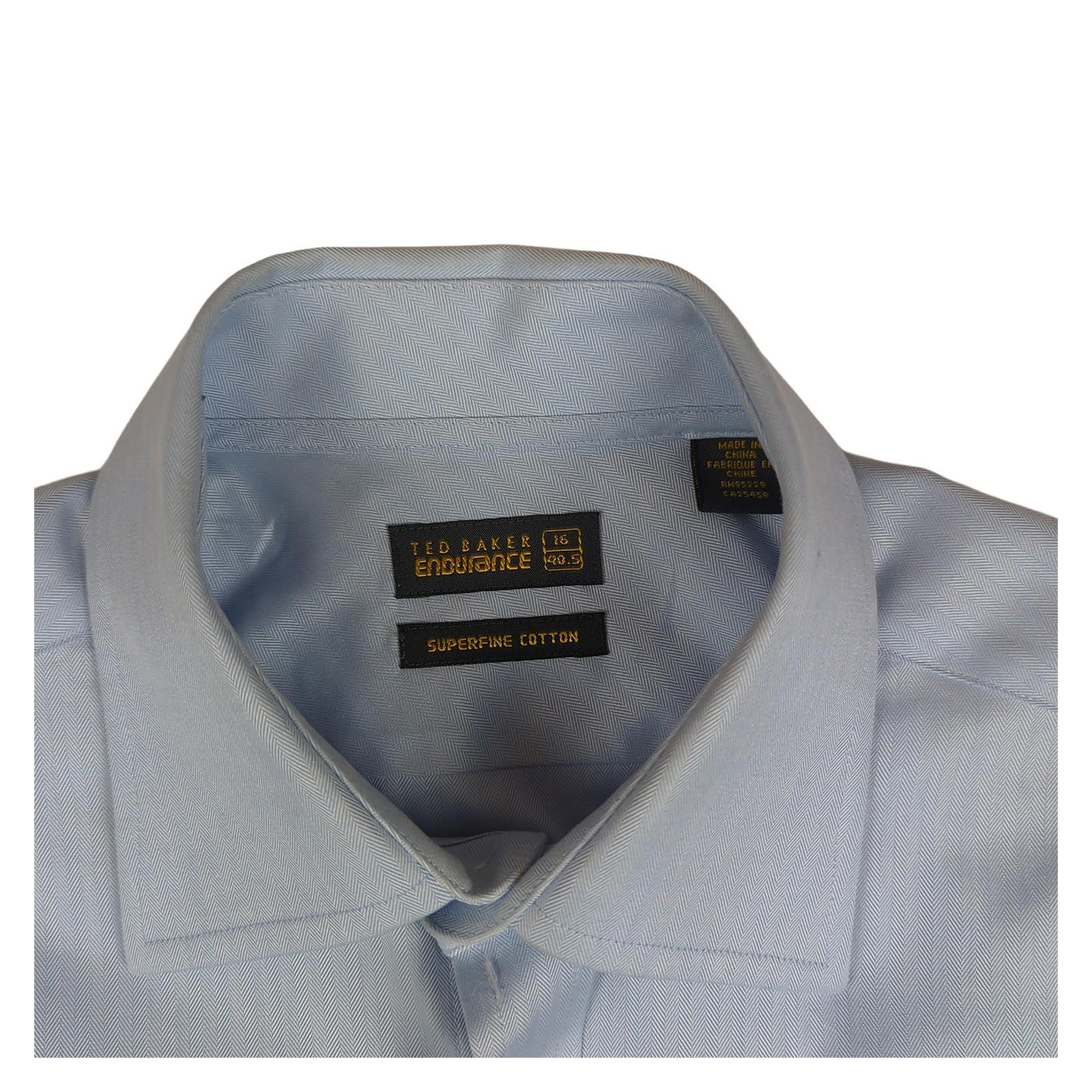 Ted Baker Ted Baker Endurance Formal Shirt Sky Blue Men’s Size 16 Long Sleeve shirt RewearableUK