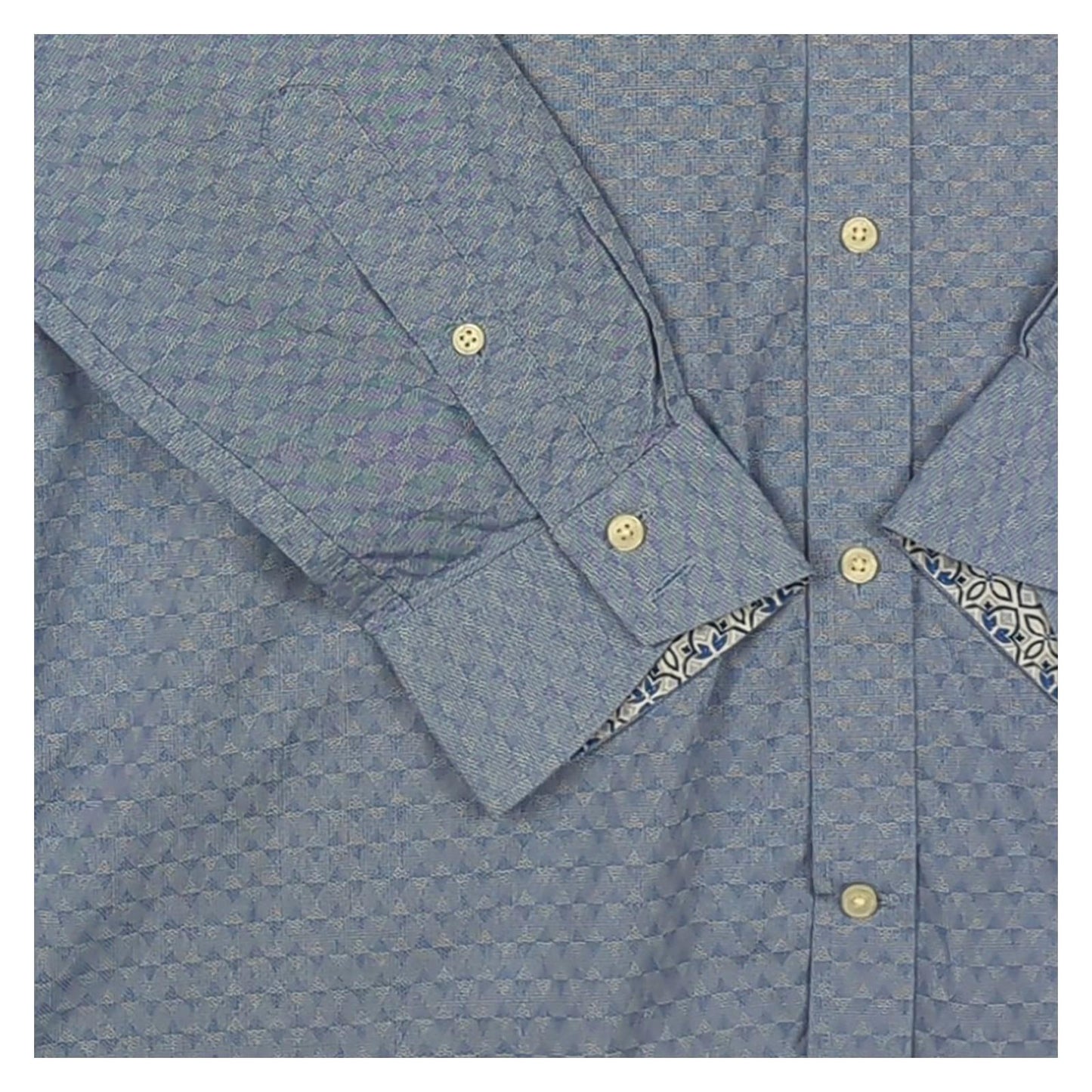 Ted Baker Ted Baker Endurance Men's Blue Cotton Long Sleeve Shirt Size 16 Casual shirt RewearableUK