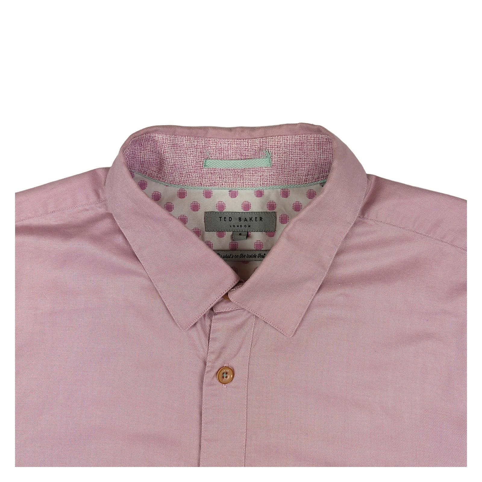 Ted Baker Ted Baker Endurance Men's Lavender Long Sleeve Cotton Shirt Size 17 L shirt RewearableUK
