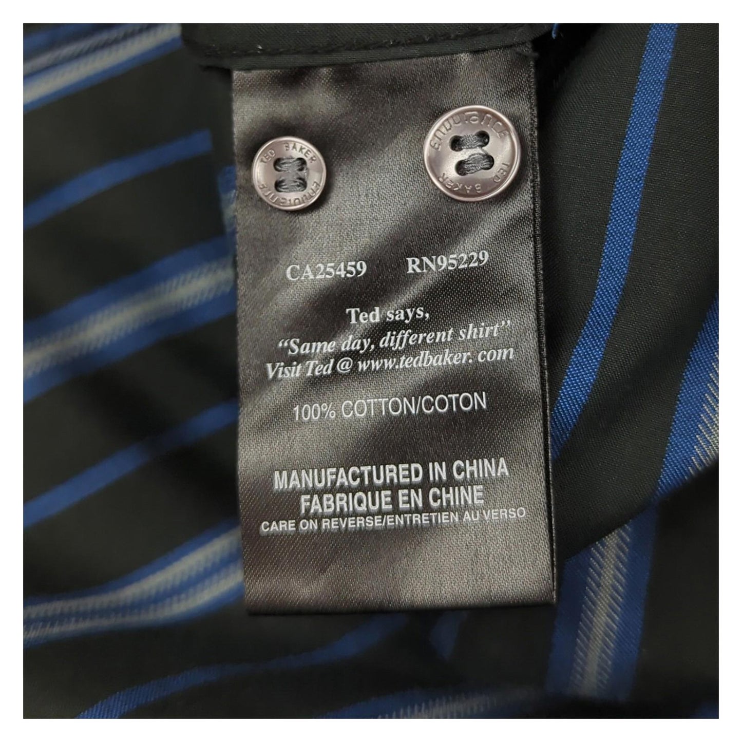 Ted Baker Ted Baker Endurance Striped Cotton Formal Shirt Size 17 (43cm) Excellent shirt RewearableUK