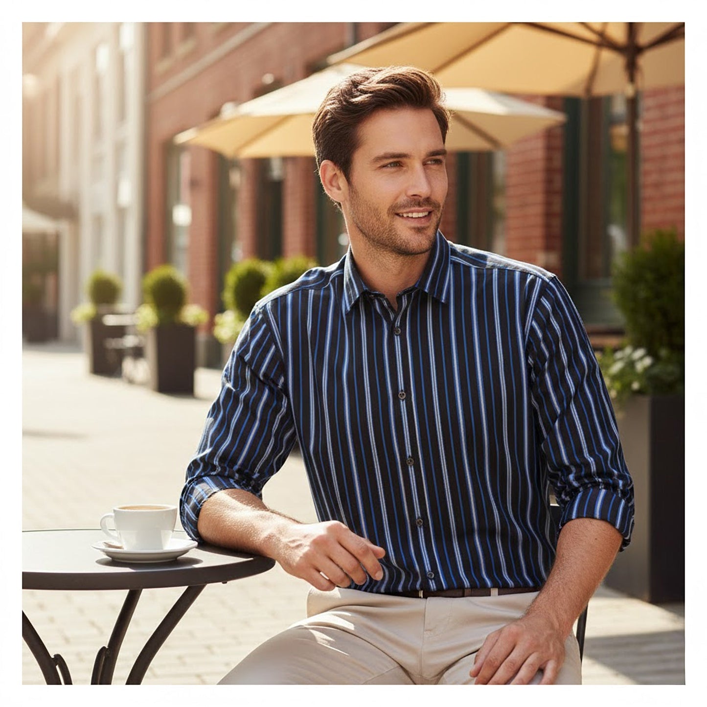 Ted Baker Endurance Striped Cotton Formal Shirt Size 17 (43cm) Excellent by Ted Baker – shirt | RewearableUK