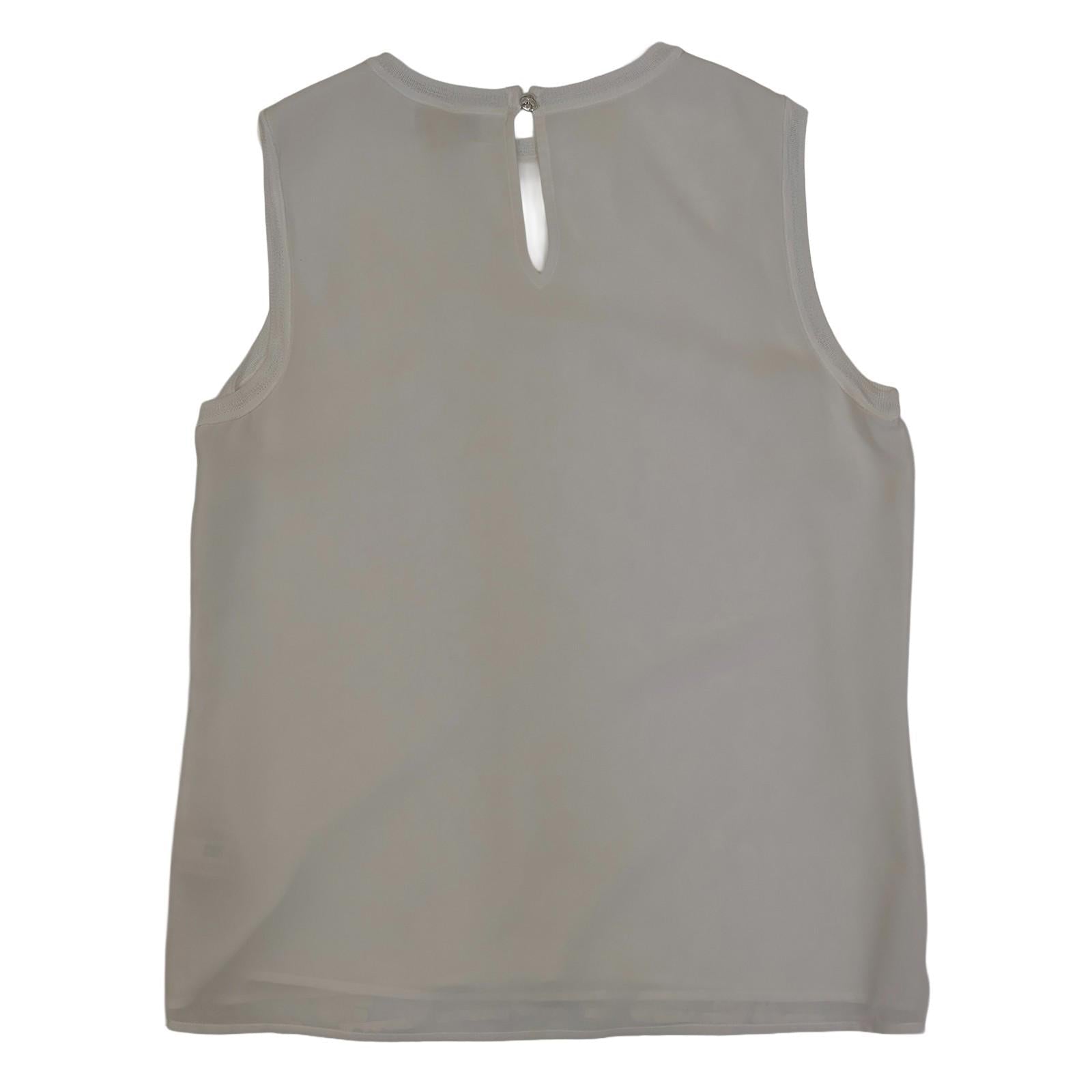 Ted Baker Esti White Burnout Floral Top Size 2 UK 10 Sleeveless Shell Blouse Sma by Ted Baker – | RewearableUK