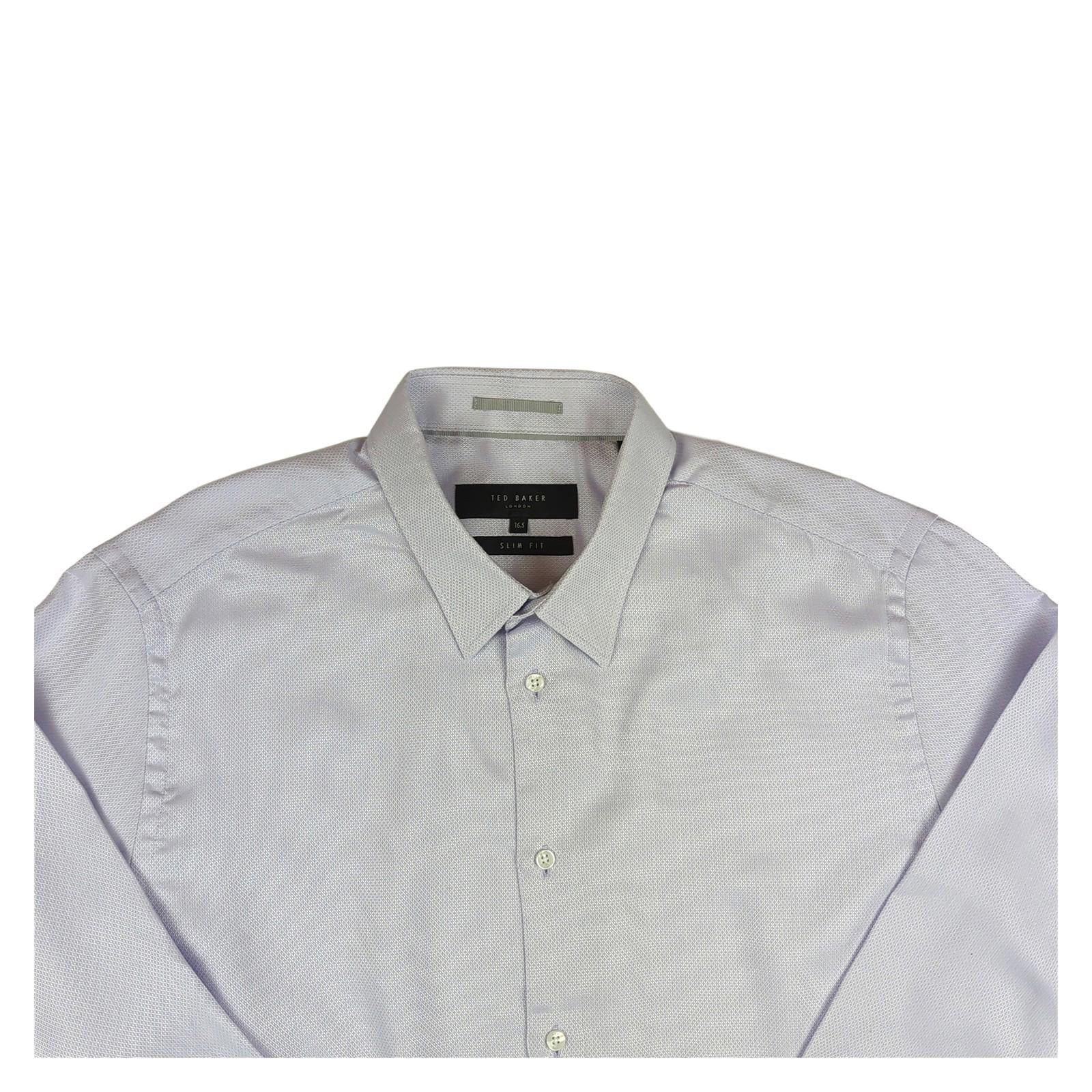 Ted Baker Ted Baker Formal Shirt Purple Men’s Size 16.5 (Large) Long Sleeve shirt RewearableUK