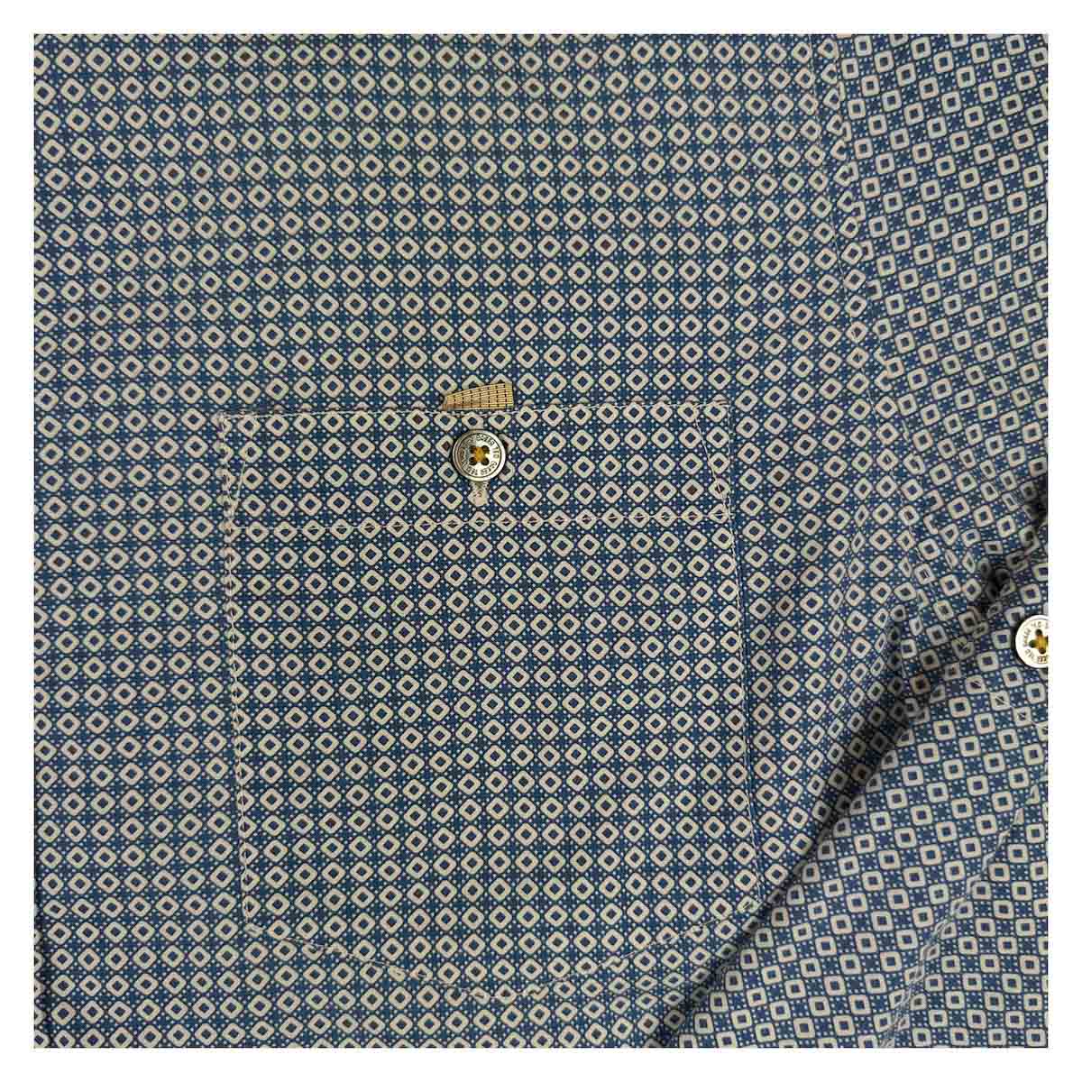 Ted Baker Geometric Print Long Sleeve Shirt Blue | Men's Medium (Size 3) by Ted Baker – shirt | RewearableUK
