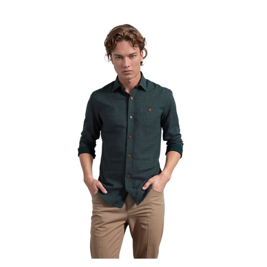 Ted Baker Ted Baker Green Geometric Abstract Shirt Men’s Size Large (4) Excellent shirt RewearableUK