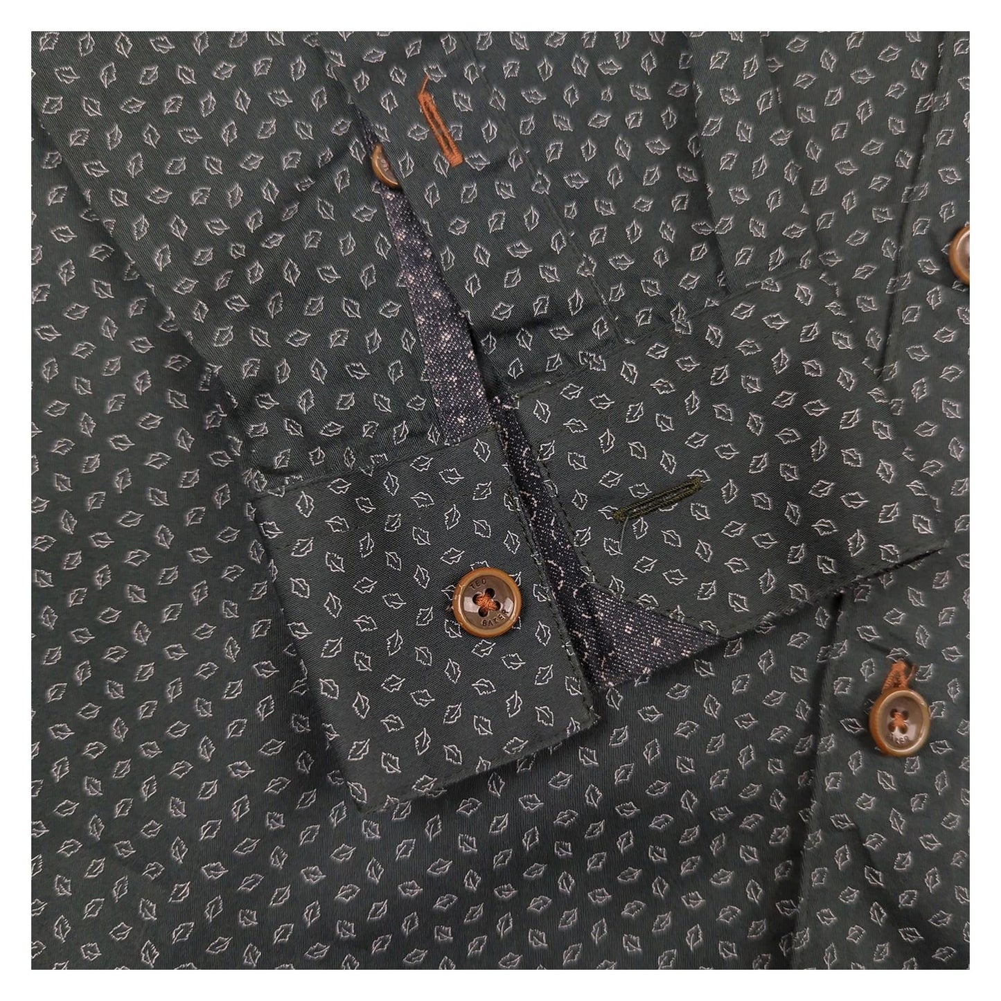 Ted Baker Ted Baker Green Geometric Abstract Shirt Men’s Size Large (4) Excellent shirt RewearableUK