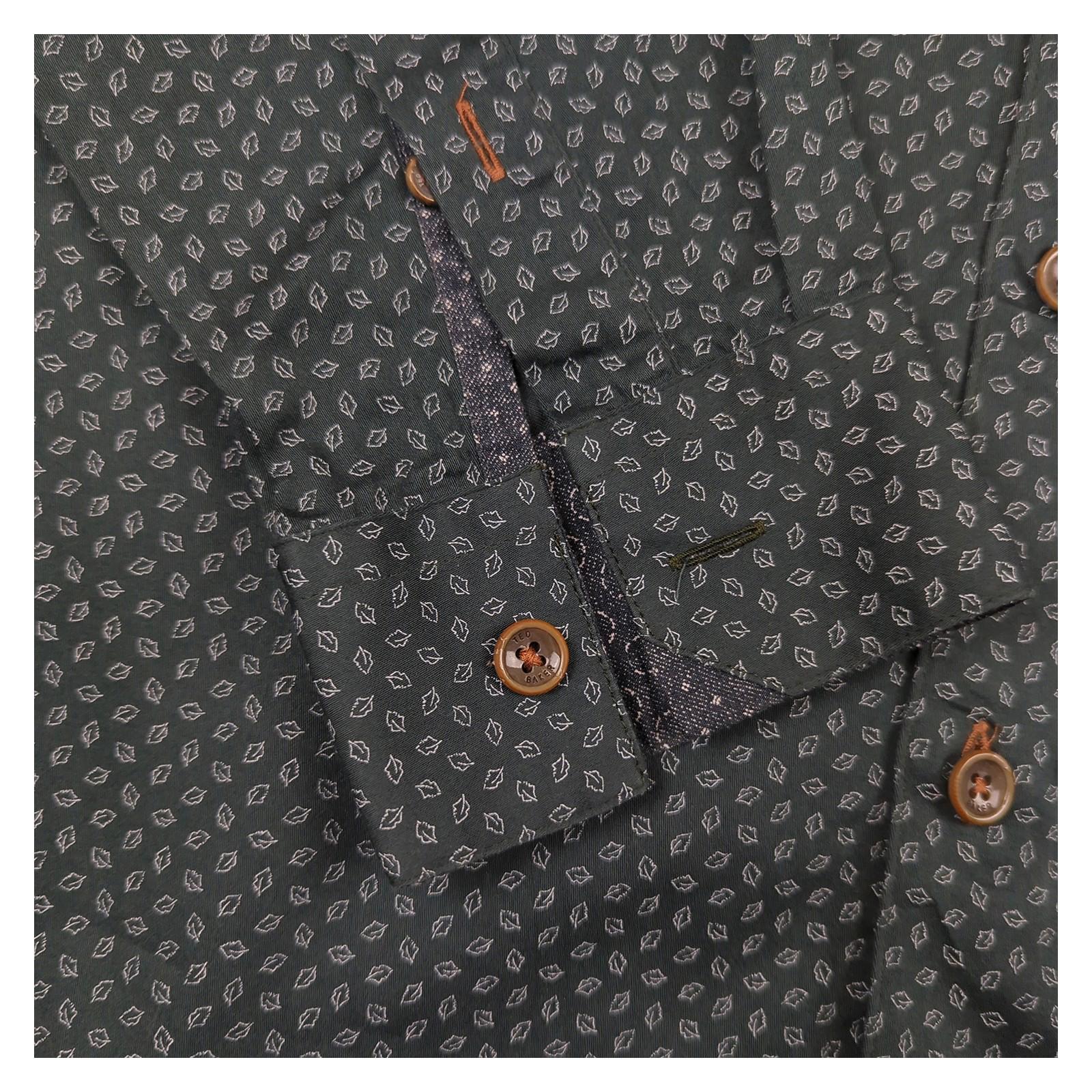 Ted Baker Ted Baker Green Geometric Abstract Shirt Men’s Size Large (4) Excellent shirt RewearableUK