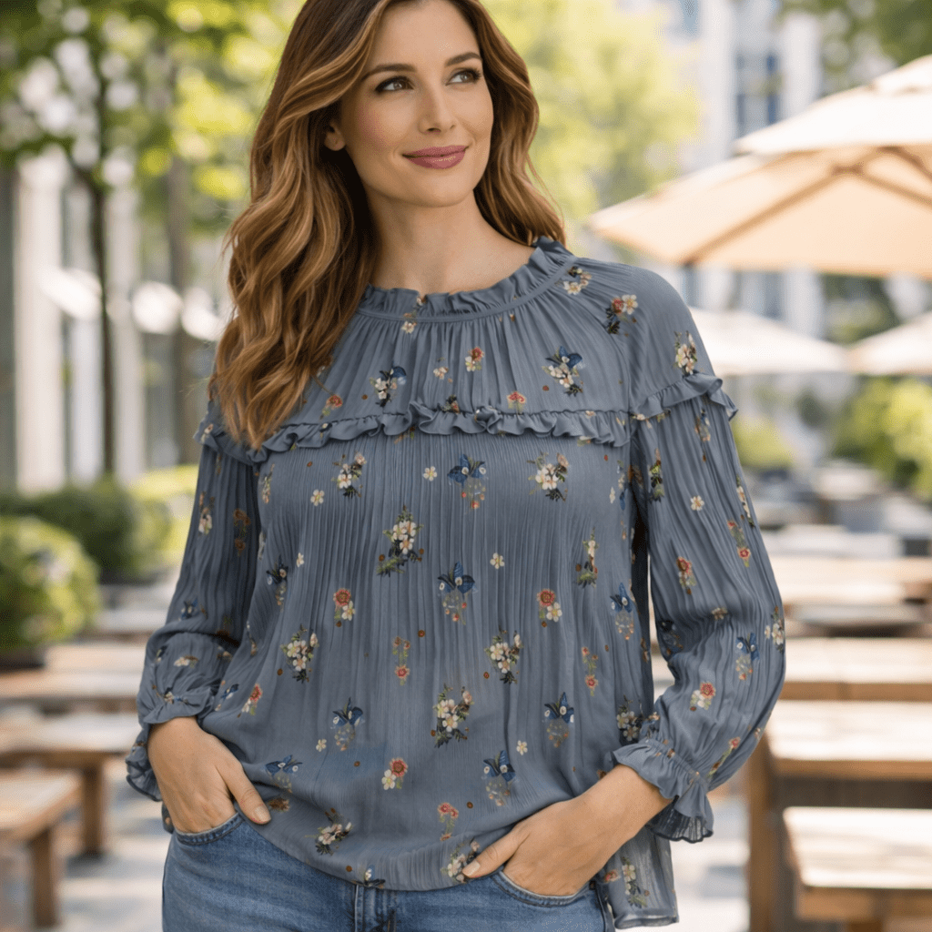 Ted Baker Horili Pleated Top Strawberry Print | Women's UK 12 (Size 3) by Ted Baker – blouse | RewearableUK