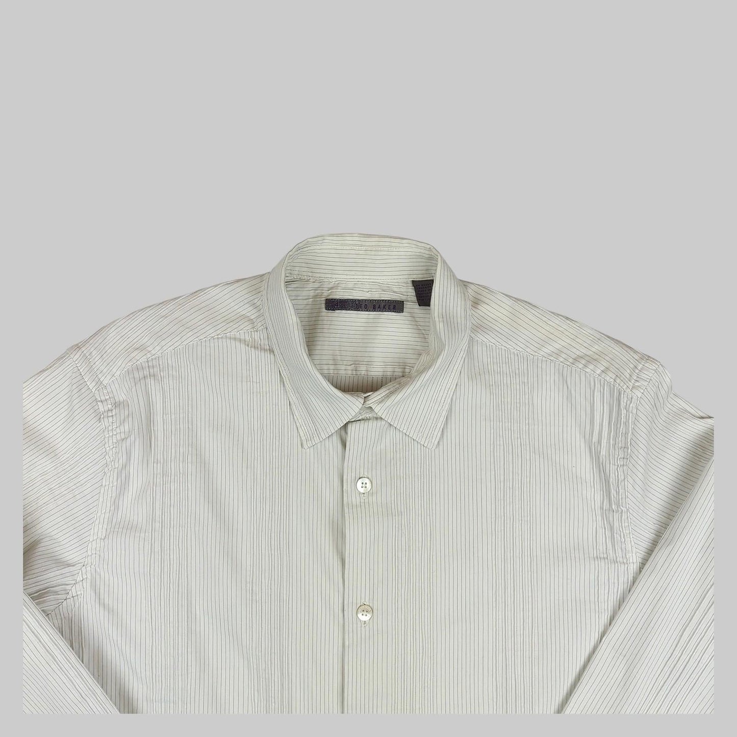 Ted Baker Ted Baker Ivory Striped Long Sleeve Shirt Men’s Size Large (4) Excellent shirt RewearableUK