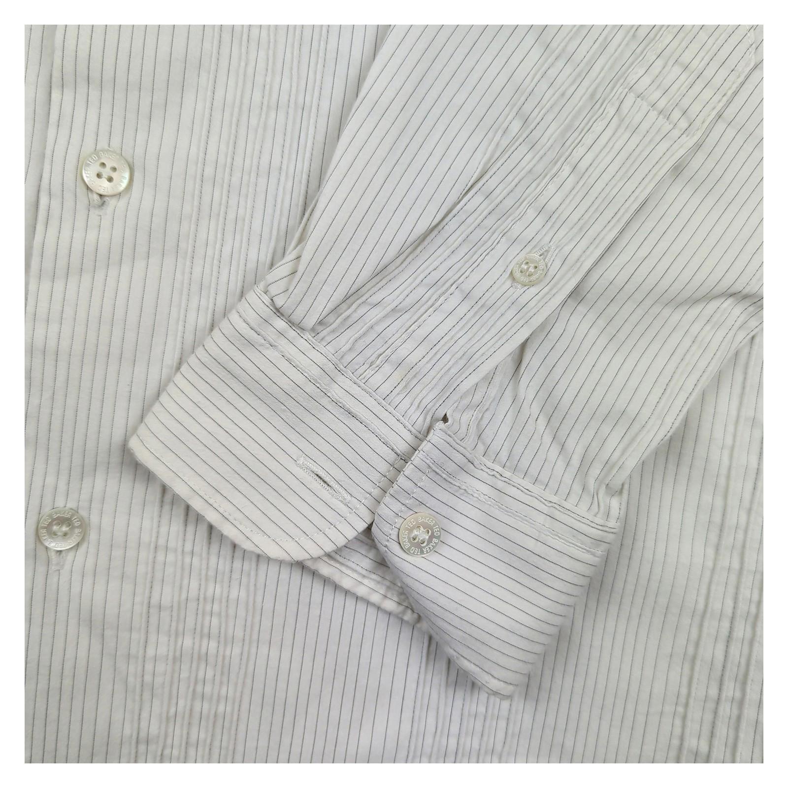 Ted Baker Ted Baker Ivory Striped Long Sleeve Shirt Men’s Size Large (4) Excellent shirt RewearableUK