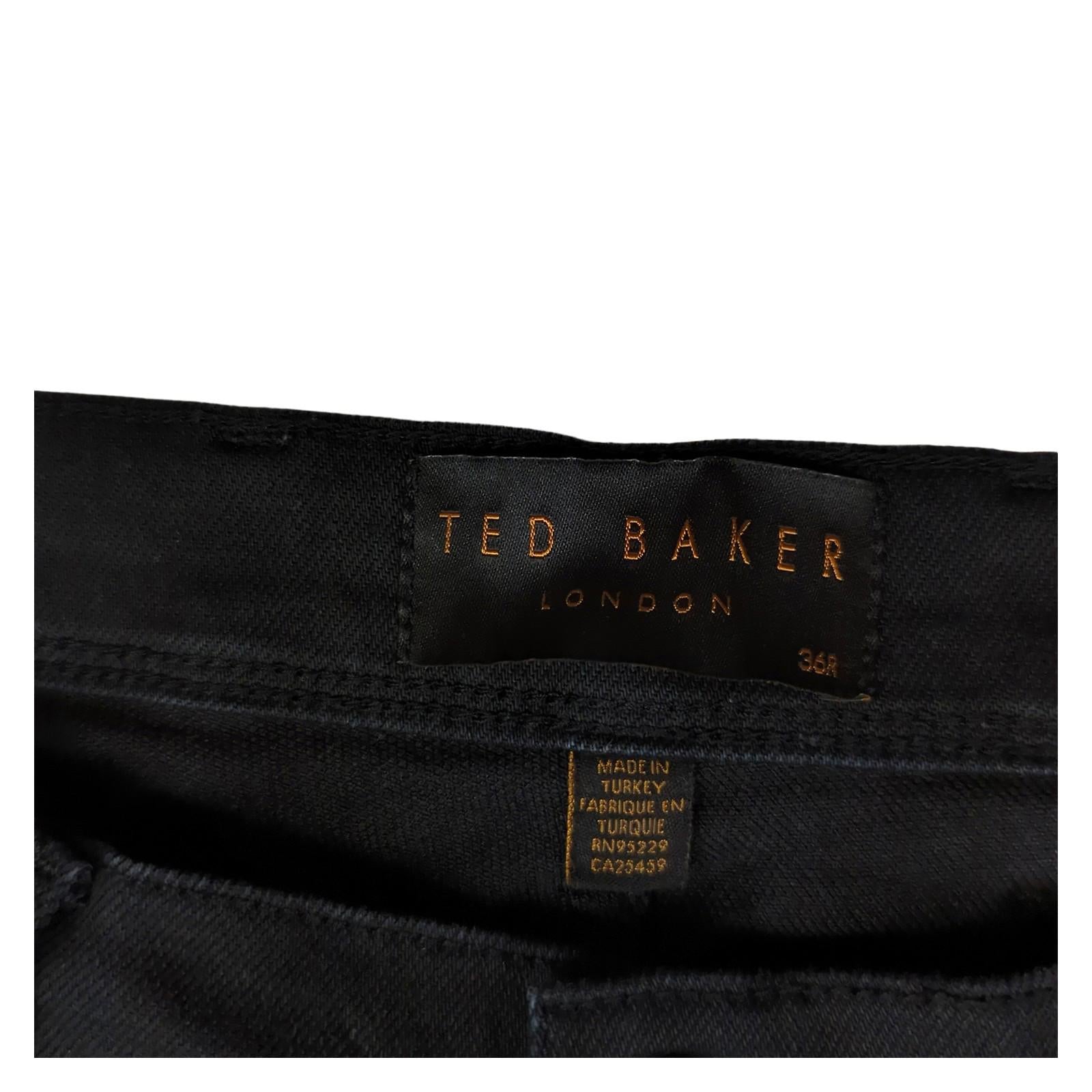 Ted Baker Ted Baker Jeans Mens W36 Regular Fit Black Denim Trousers Casual Used JEANS RewearableUK