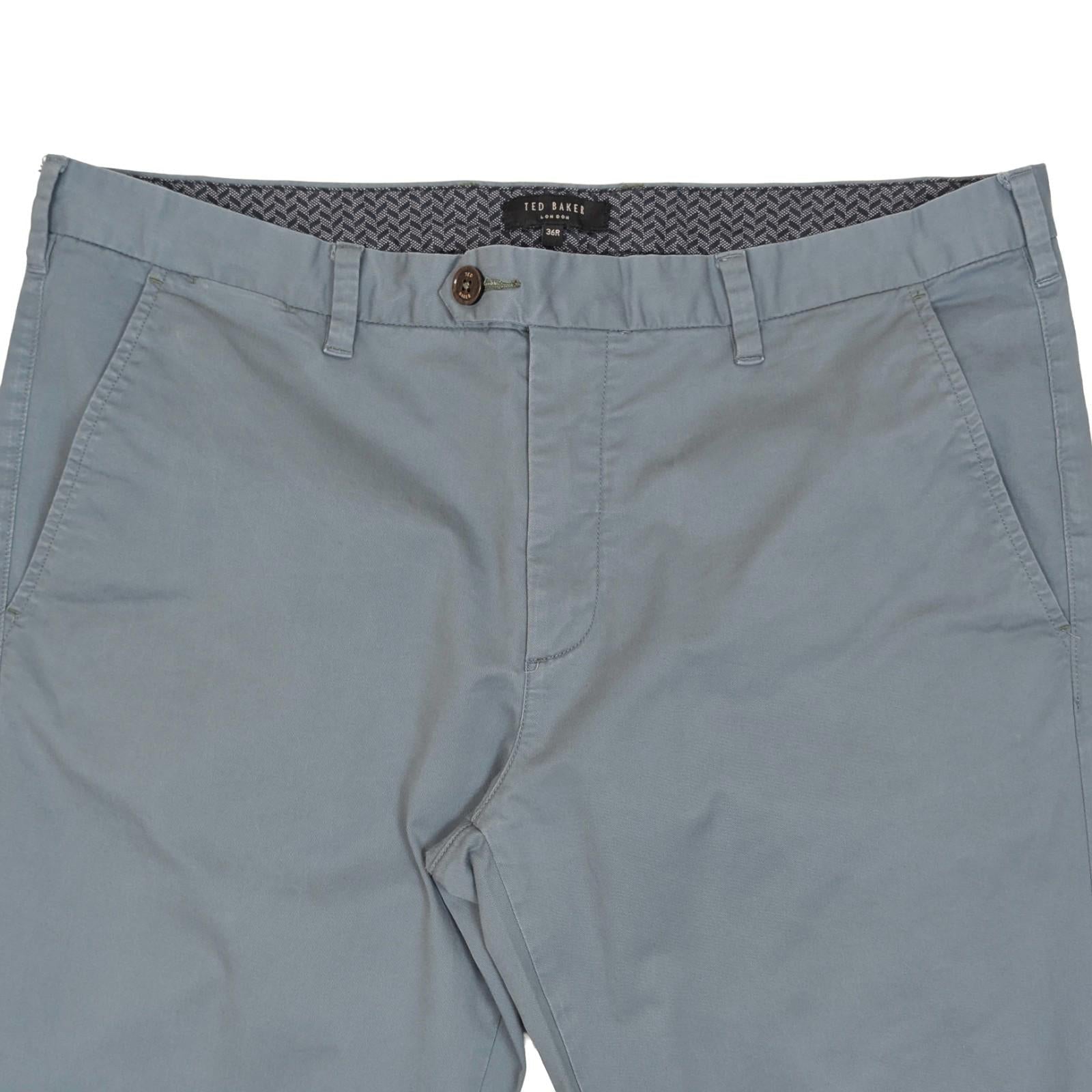 Ted Baker London Blue Chino Trousers Size 36R Men's Stretch Cotton Pants Regular by Baker – | RewearableUK