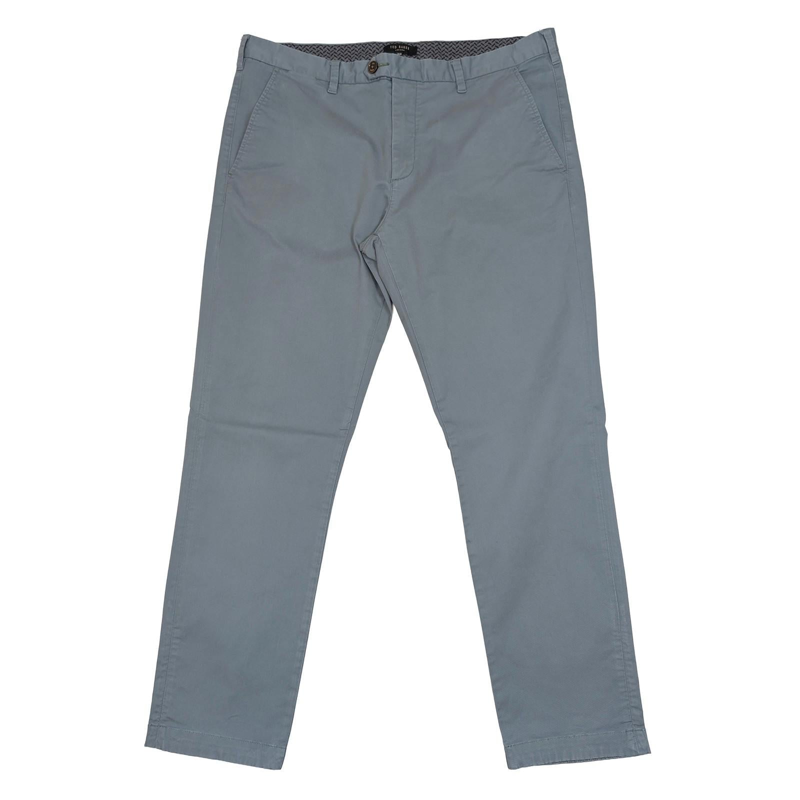 Ted Baker London Blue Chino Trousers Size 36R Men's Stretch Cotton Pants Regular by Baker – | RewearableUK