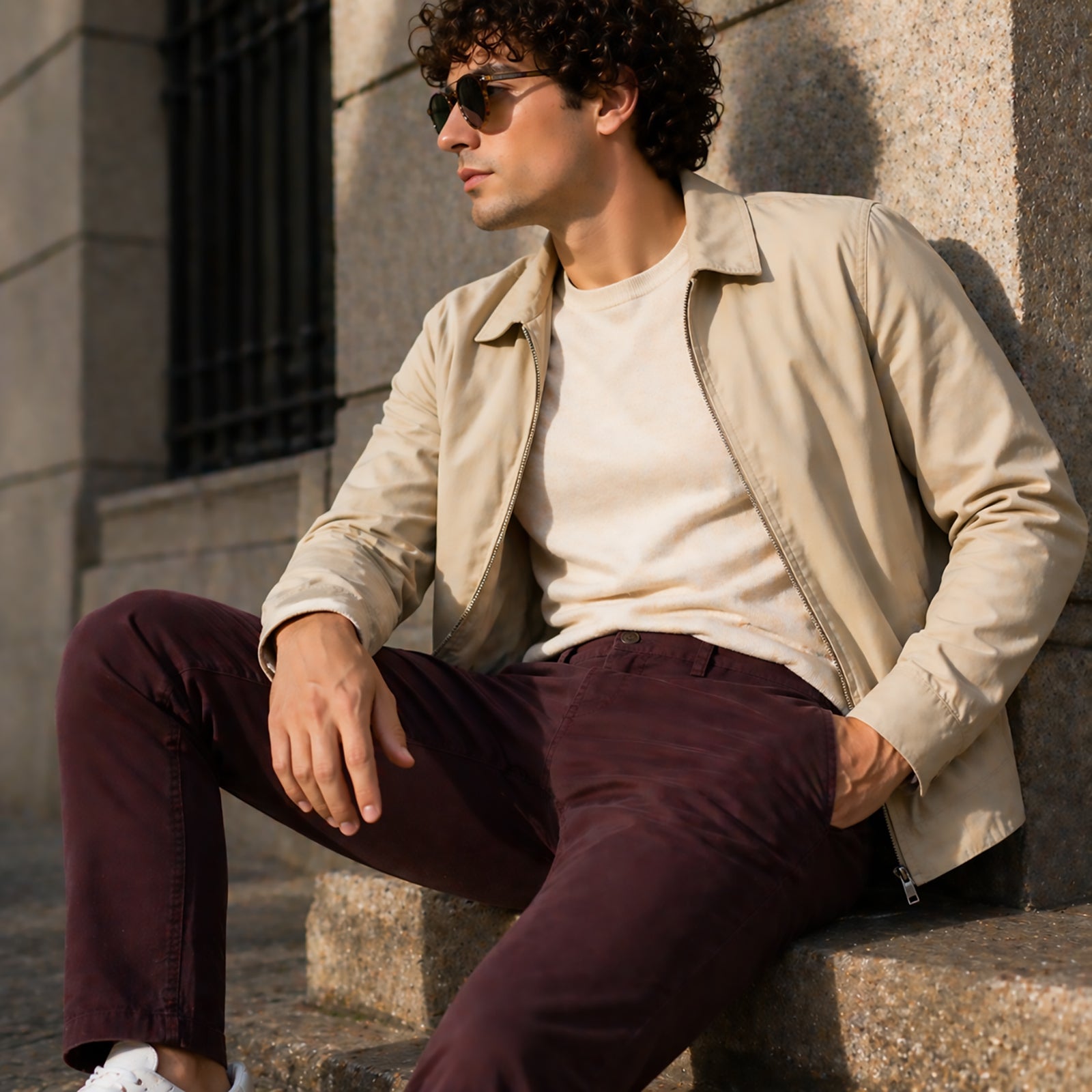 Ted Baker London Burgundy Chinos Mens 34S Tailored Smart Casual by Baker – chino | RewearableUK