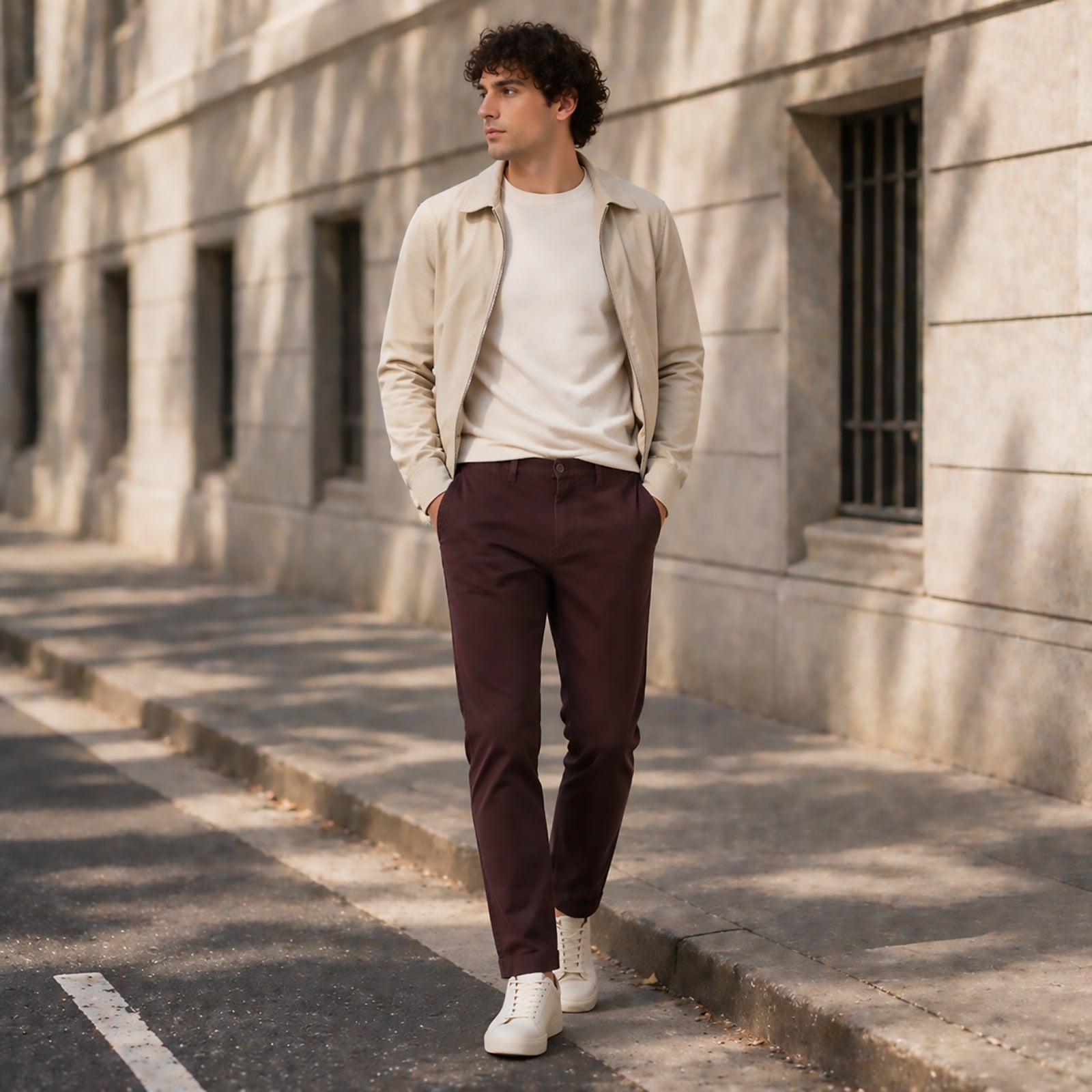 Ted Baker London Burgundy Chinos Mens 34S Tailored Smart Casual by Baker – chino | RewearableUK