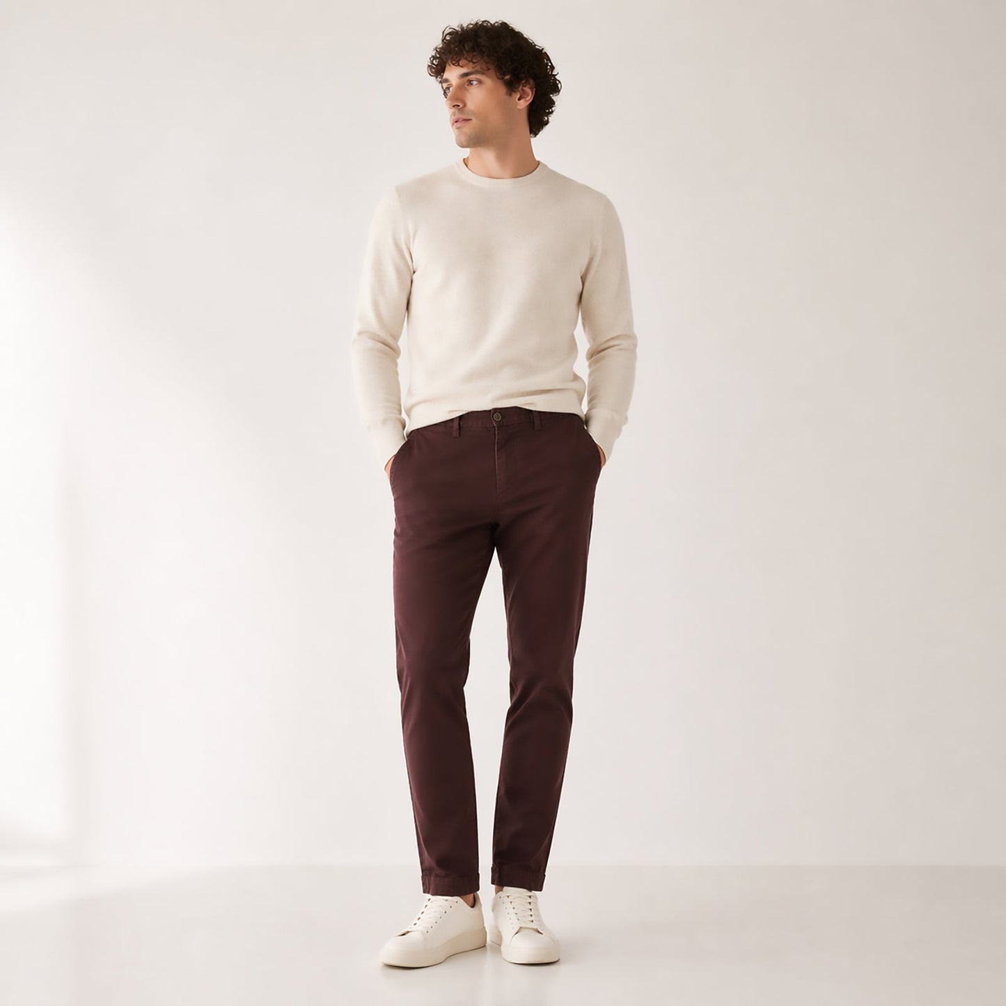 Ted Baker London Burgundy Chinos Mens 34S Tailored Smart Casual by Baker – chino | RewearableUK