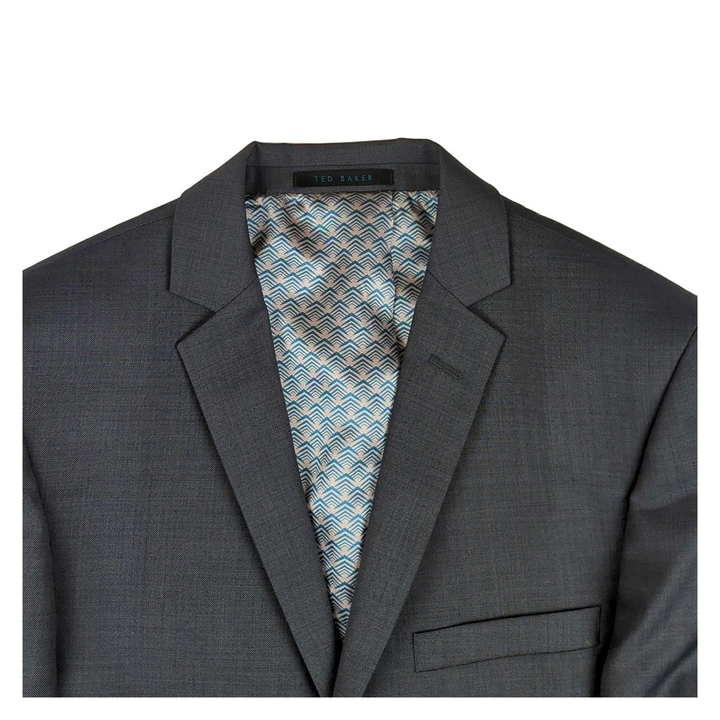 Ted Baker Ted Baker London Endurance Mens Blazer Jacket Grey Wool Blend Smart Size 38 R GIACCA RewearableUK