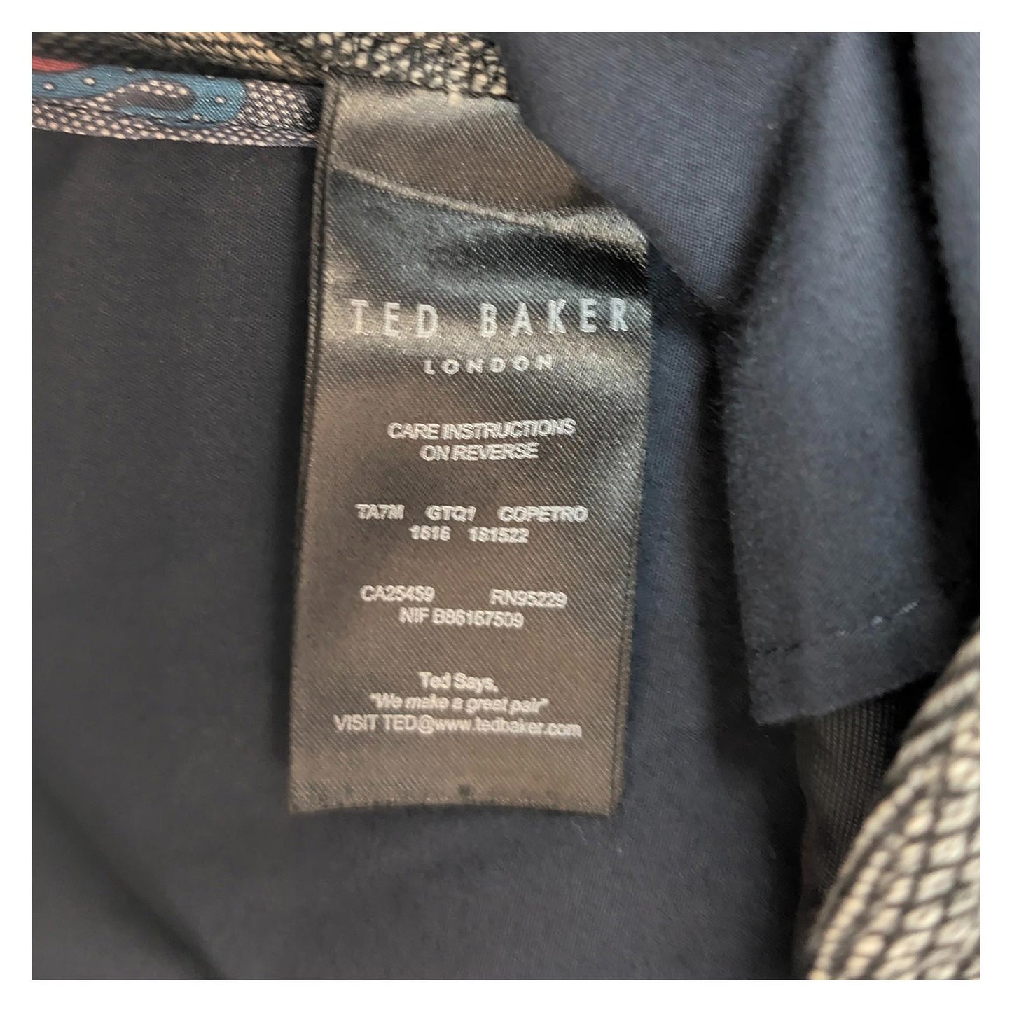 Ted Baker London Grey Wool Trousers Size 32R Men's Smart Formal Pants Textured by Baker – | RewearableUK