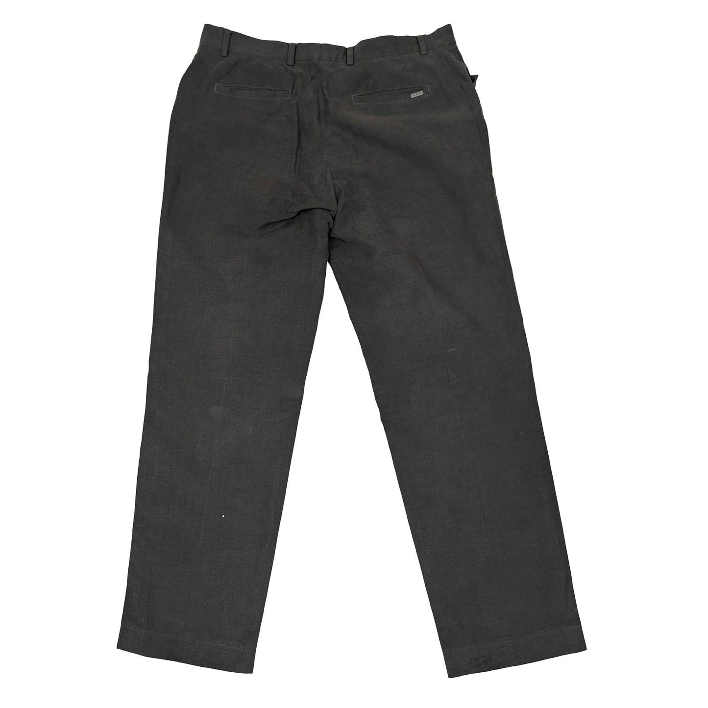 Ted baker london men size 36 dark grey charcoal linen cotton blend trousers by Baker – | RewearableUK