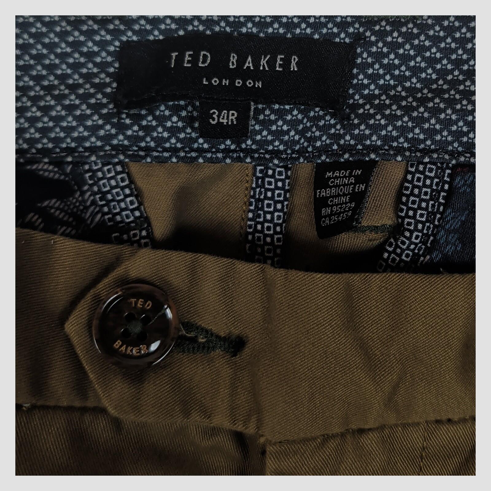 Ted Baker London Mens Brown Slim Tailored Chino Trousers 34R by Baker – chino | RewearableUK