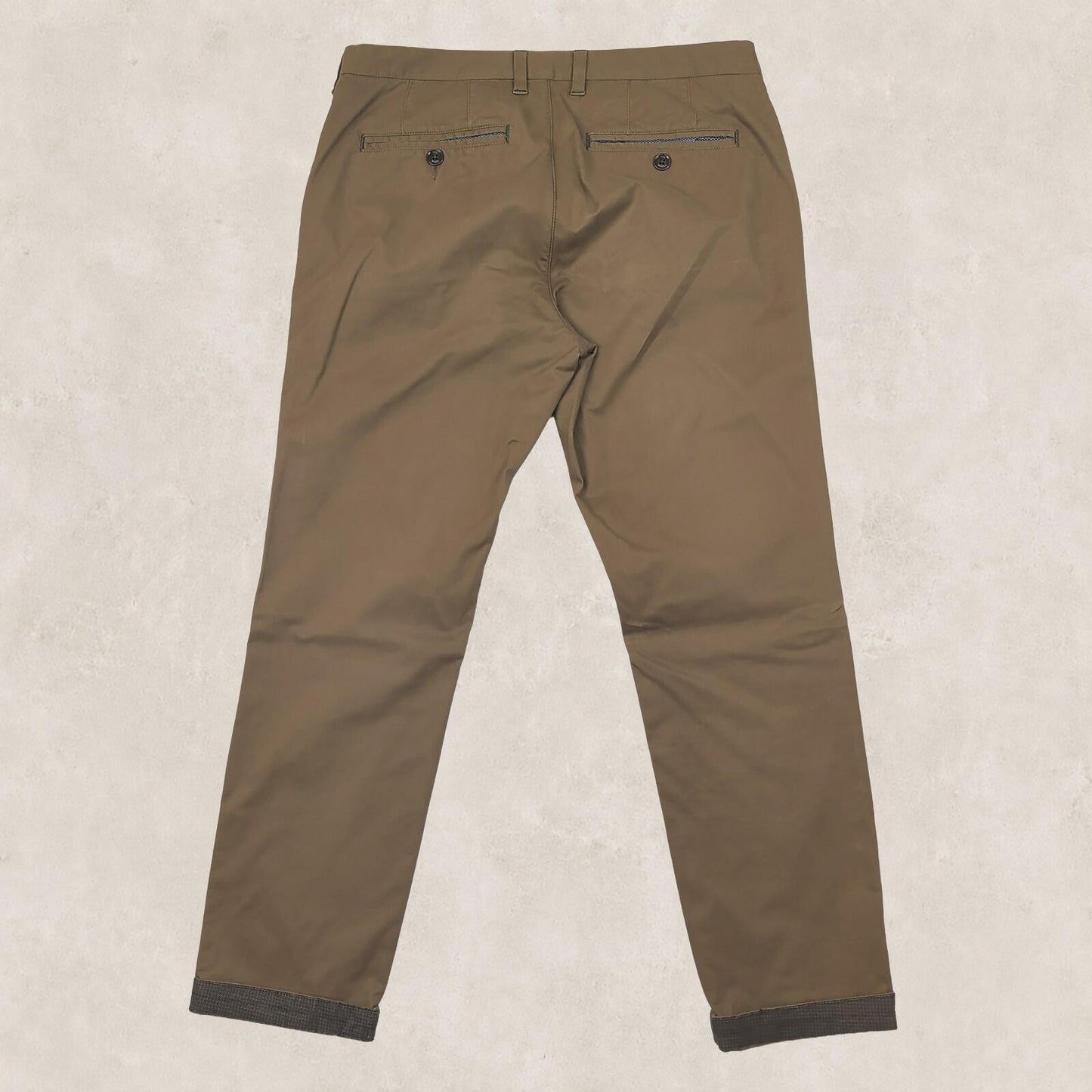 Ted Baker London Mens Brown Slim Tailored Chino Trousers 34R by Baker – chino | RewearableUK