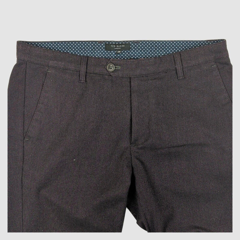 ted baker london mens dark grey textured willham smart casual trousers size 34 r by Baker – chino | RewearableUK