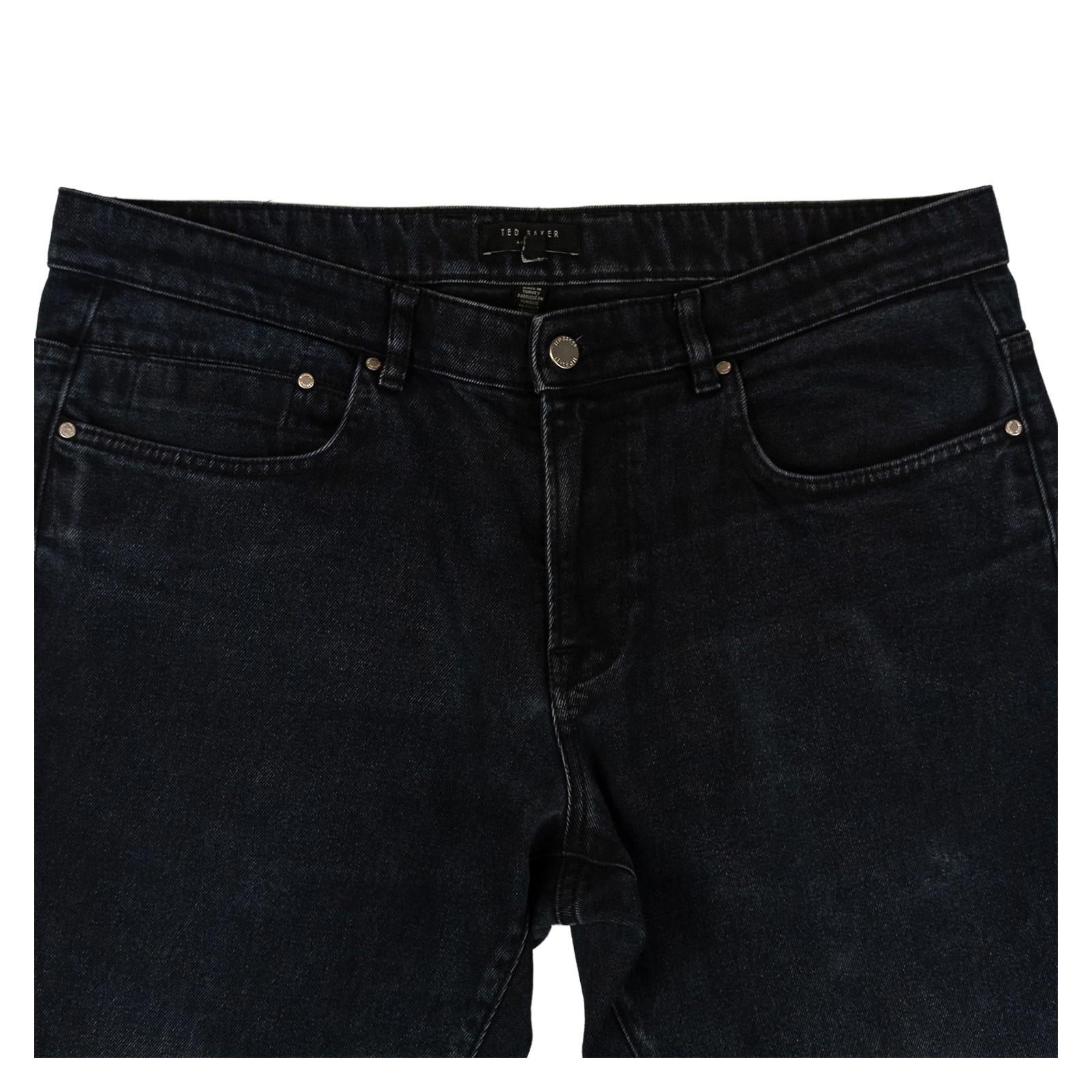 Ted Baker London Men's Jeans Size 36R Dark Blue Straight Leg Regular Fit Denim by Ted Baker – | RewearableUK