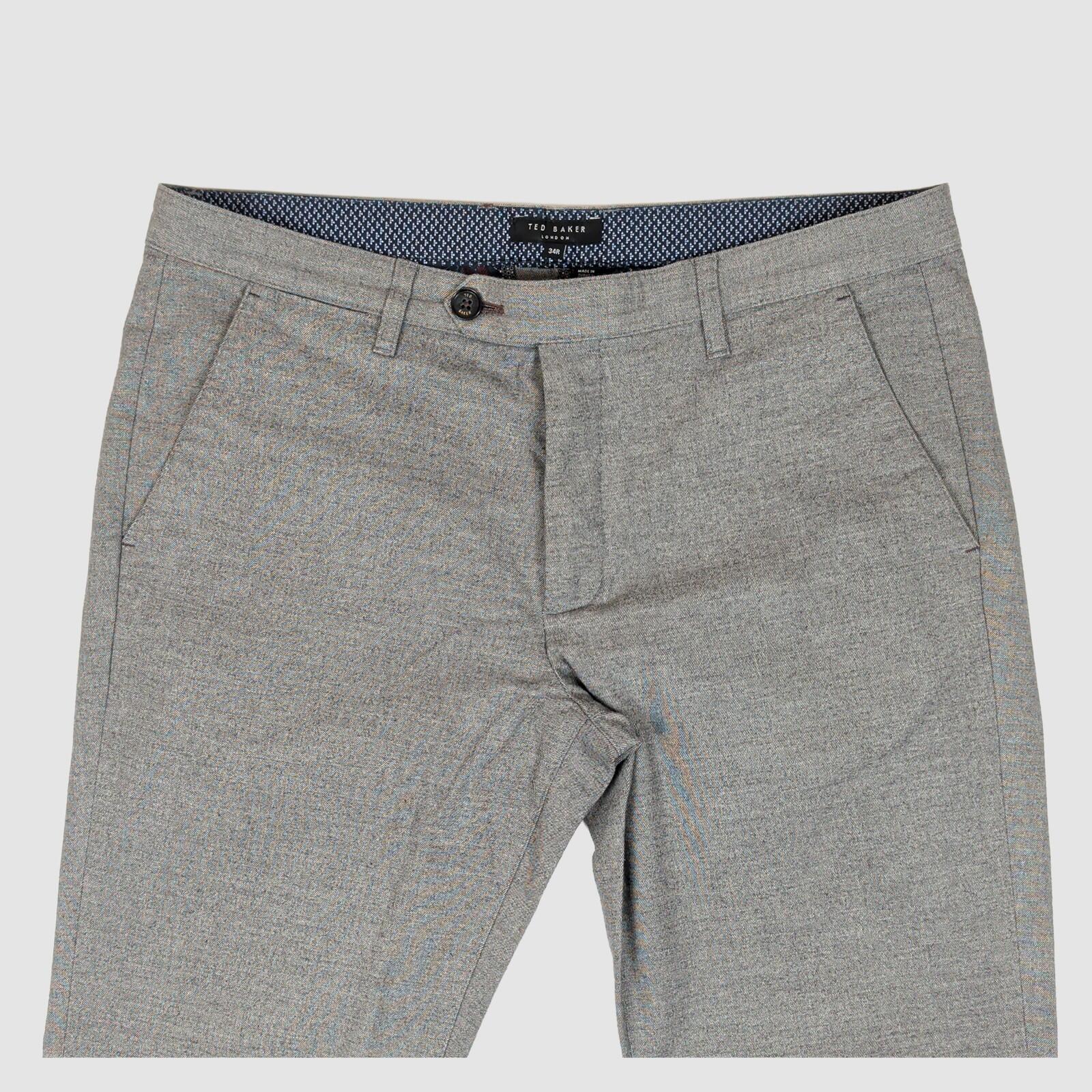 ted baker london mens light grey wegton smart casual dress trousers size 34 r by Baker – casual | RewearableUK