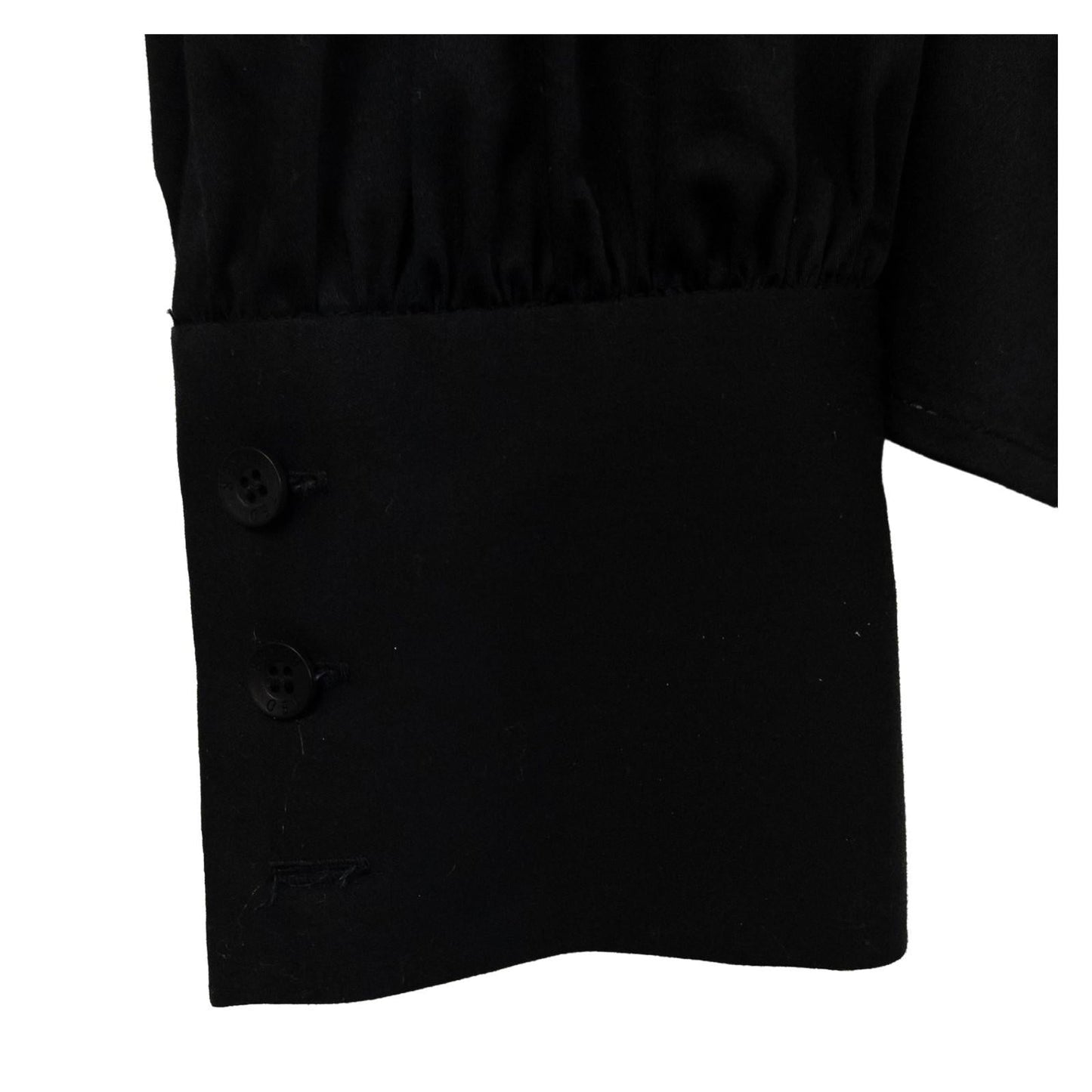 Ted Baker London Shirt Blouse Black Size 2 UK 10 Ruffle Frill Front Stretch Cott by Ted Baker – | RewearableUK