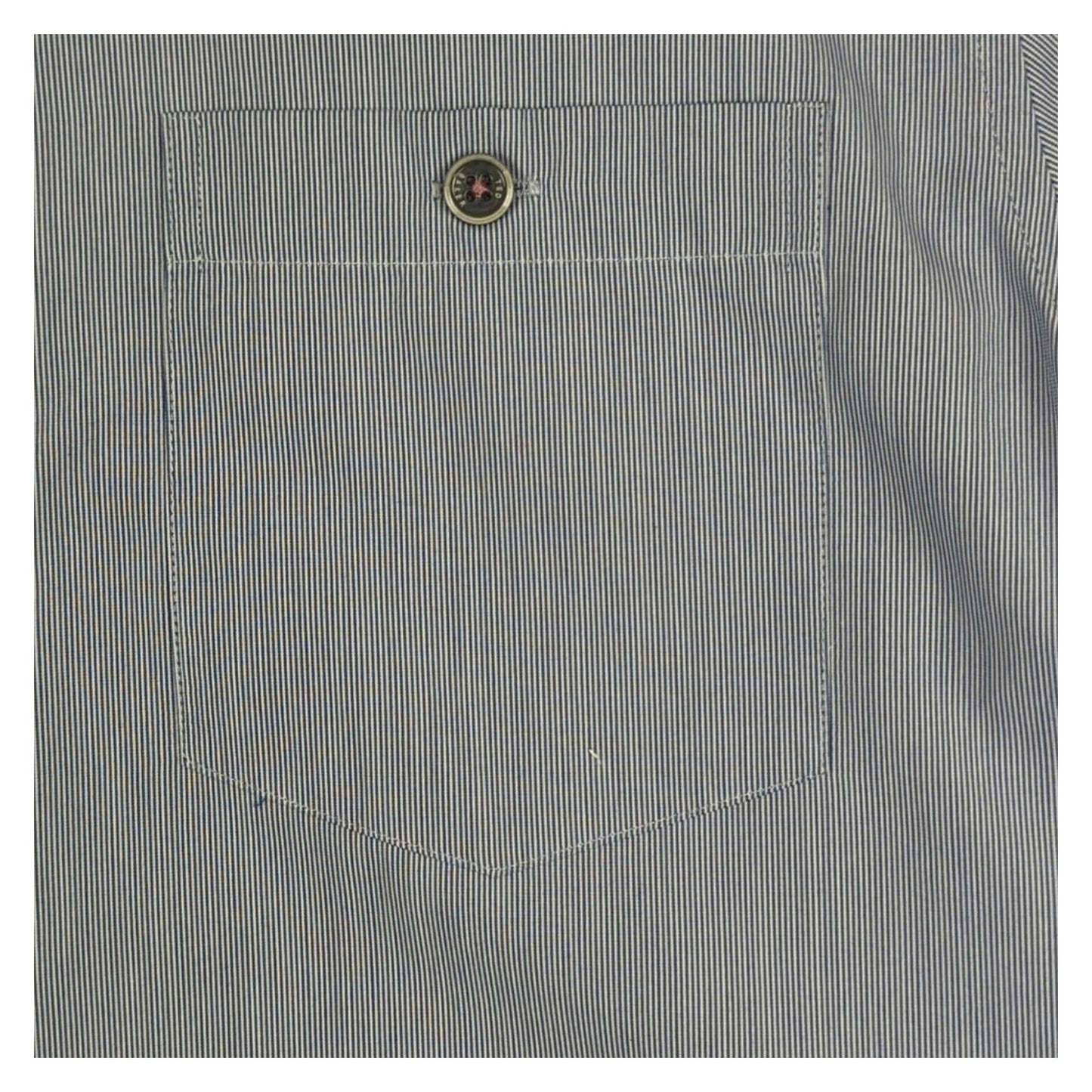Ted Baker Ted Baker London Short Sleeve Shirt Size 2 Blue Micro Stripe Cotton Blend shirt RewearableUK