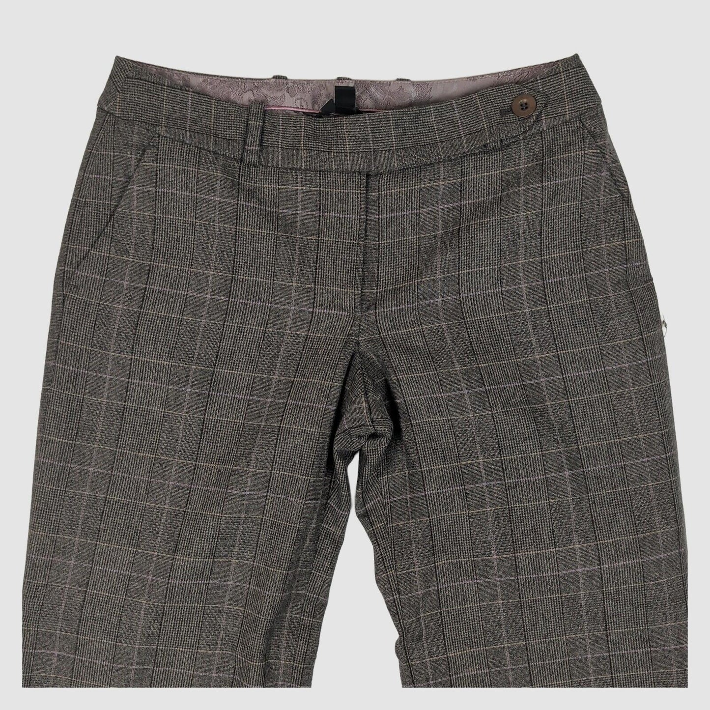 Ted Baker London Women’s Brown Check Wide Leg Trousers UK 8 Wool Blend by Ted Baker – SMART | RewearableUK