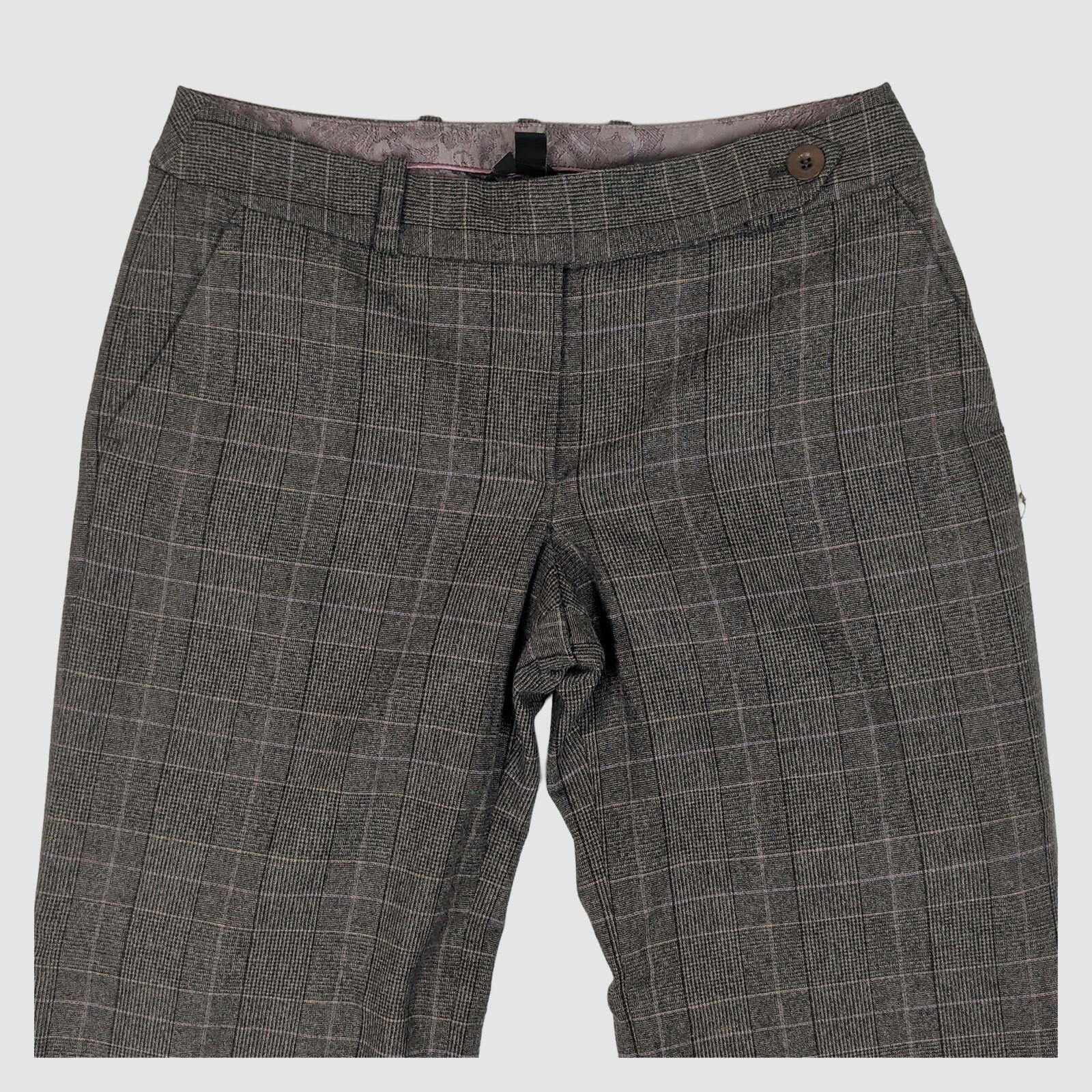 Ted Baker London Women’s Brown Check Wide Leg Trousers UK 8 Wool Blend by Ted Baker – SMART | RewearableUK