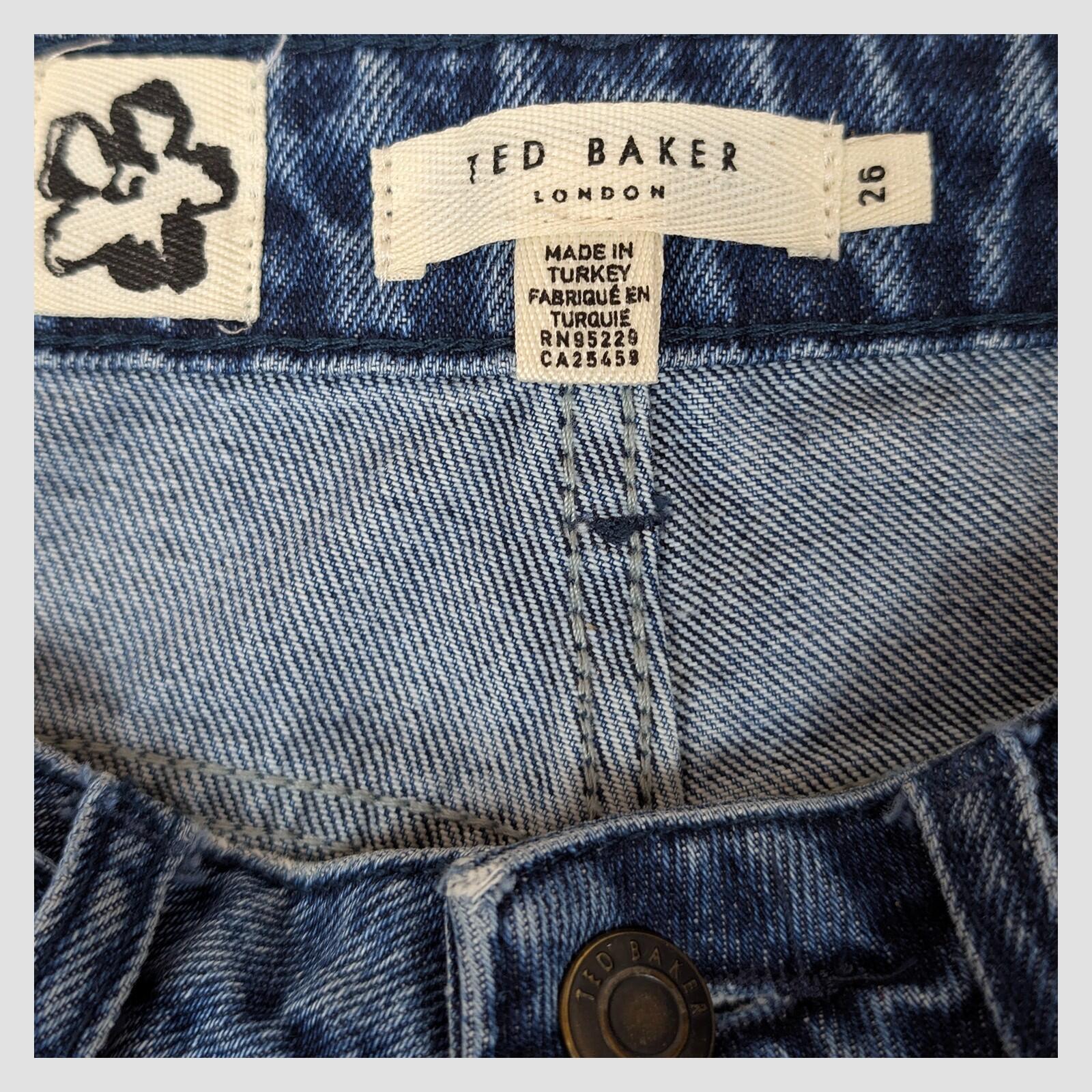 ted baker london womens mom denim jeans high rise blue wash size w 26 pants by Ted Baker – | RewearableUK