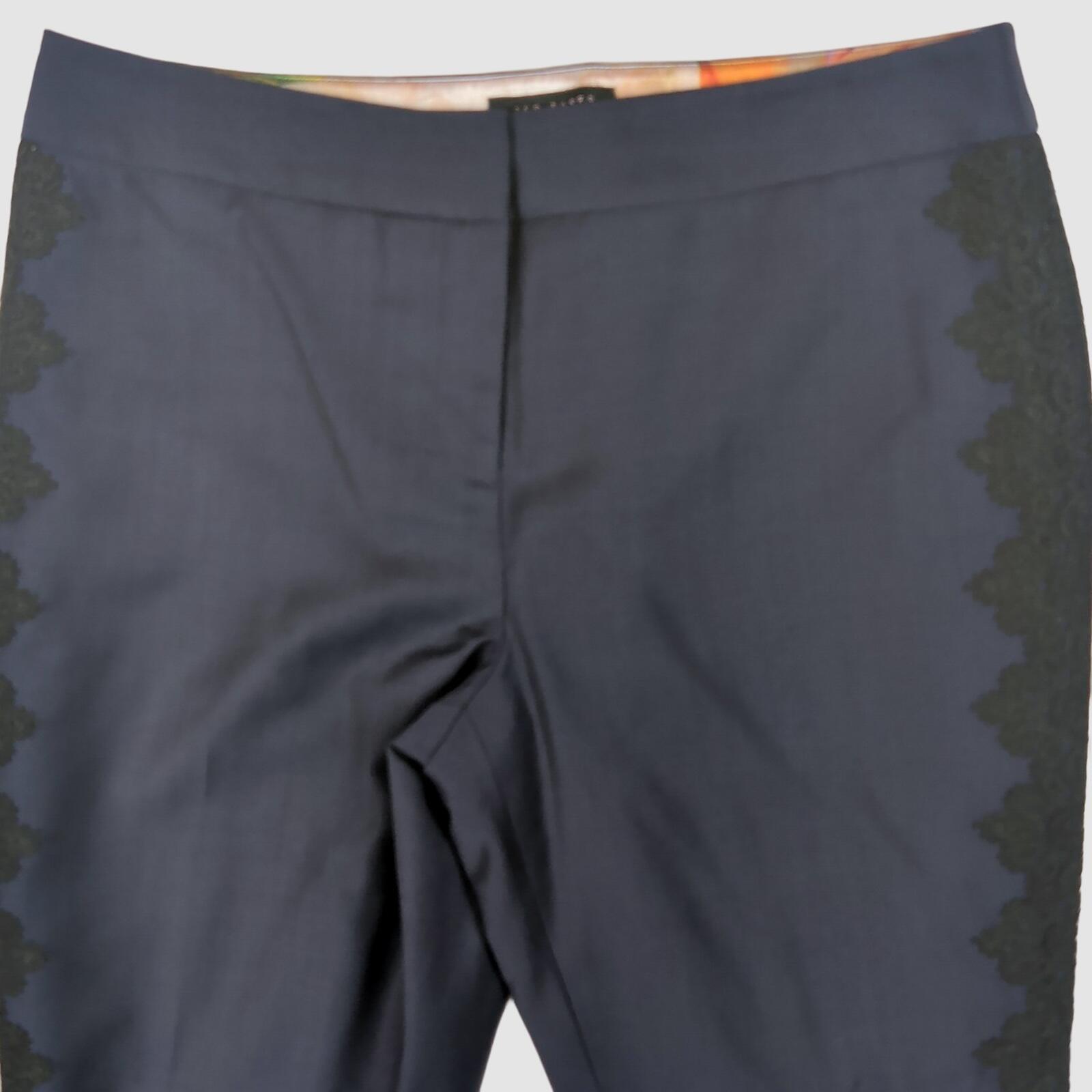 Ted Baker London Womens Navy Lace Side Tapered Smart Trousers Size 1 by Ted Baker – SMART | RewearableUK