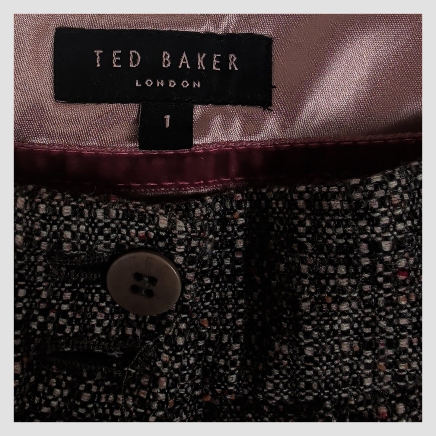 Ted Baker London Womens Tweed Wide Leg Smart Trousers Size 1 by Ted Baker – SMART | RewearableUK
