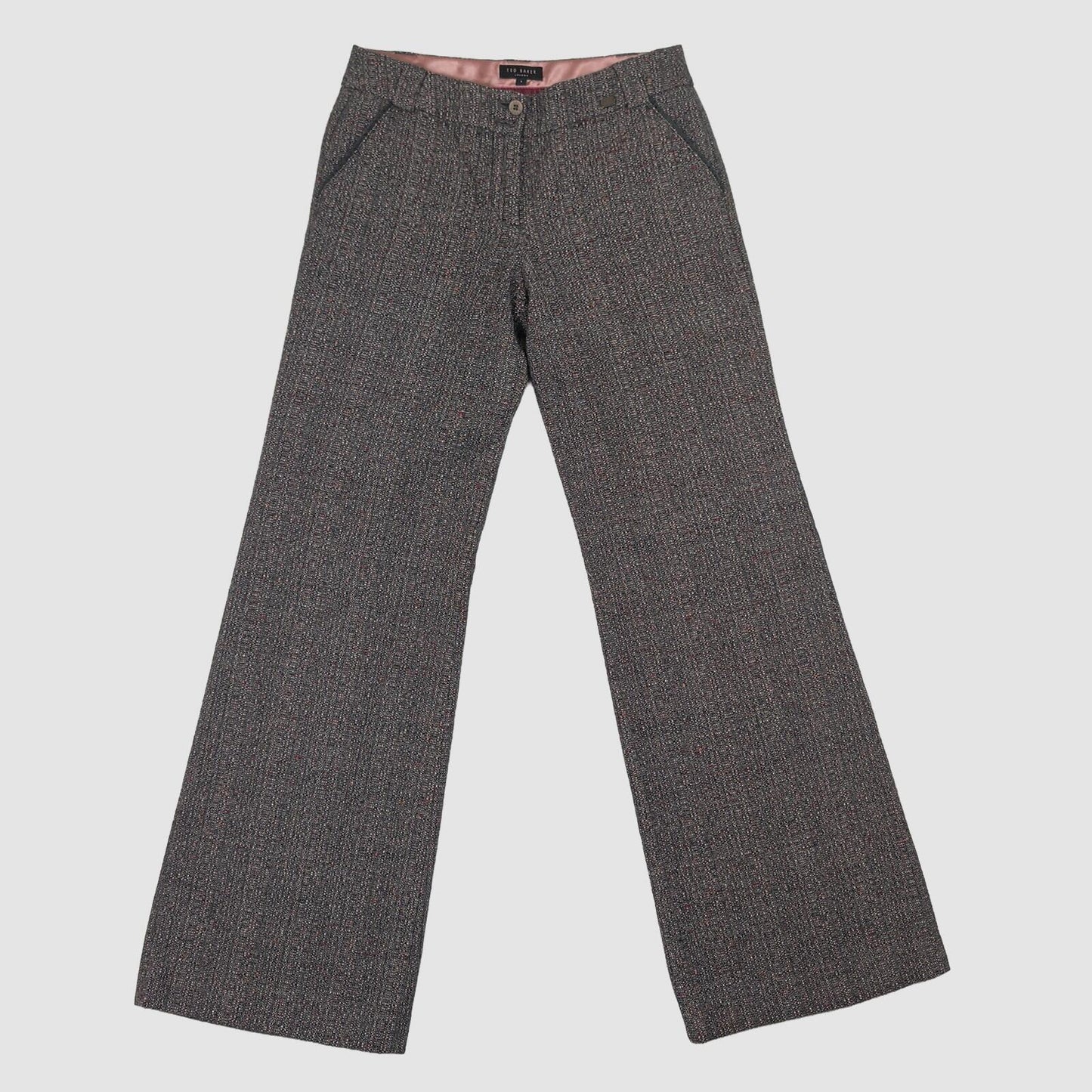 Ted Baker London Womens Tweed Wide Leg Smart Trousers Size 1 by Ted Baker – SMART | RewearableUK
