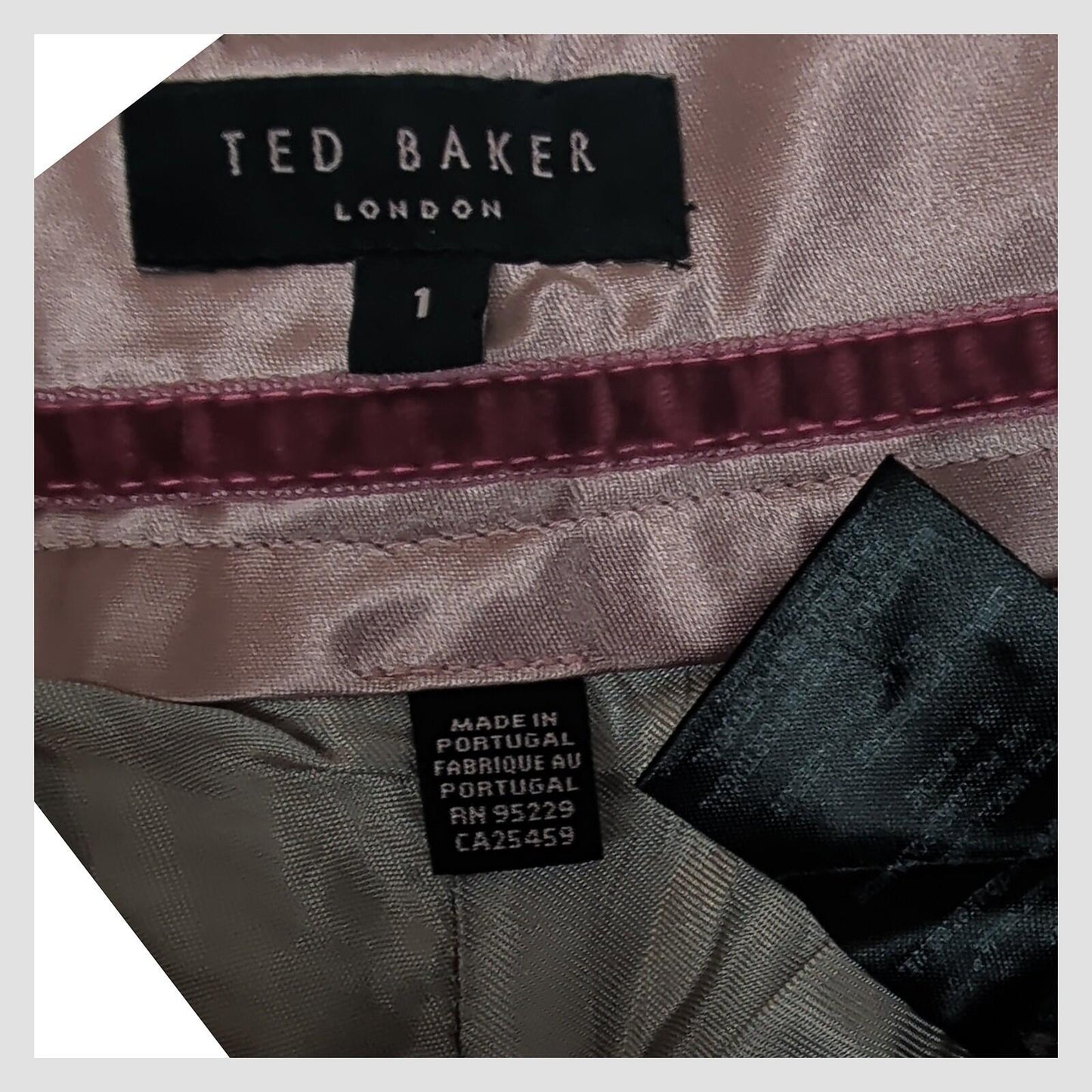 Ted Baker London Womens Tweed Wide Leg Smart Trousers Size 1 by Ted Baker – SMART | RewearableUK